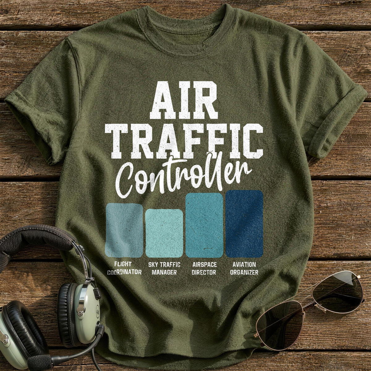 Air Traffic Controller T-Shirt - Military Green