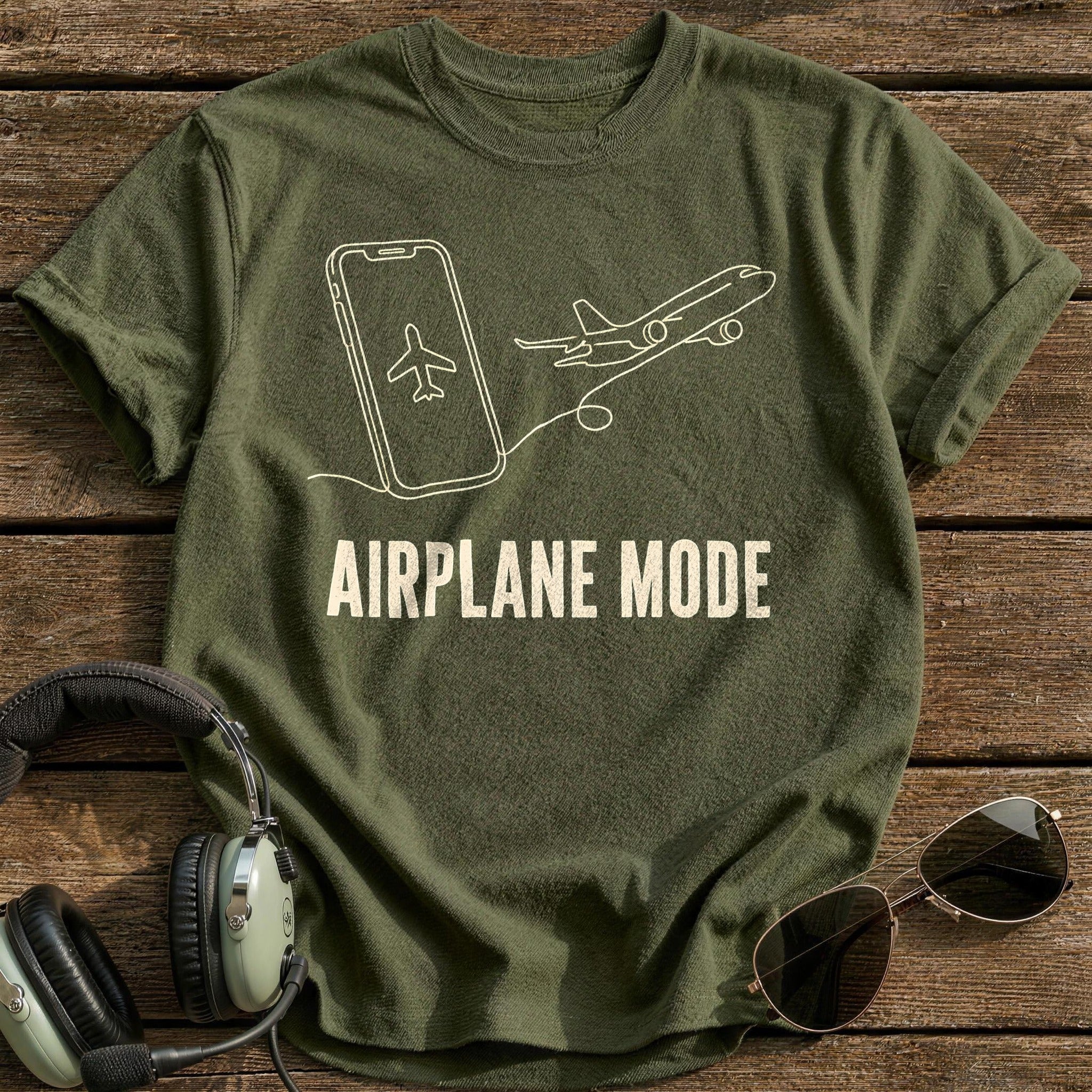 Airplane Mode 46 T-Shirt - Military Green