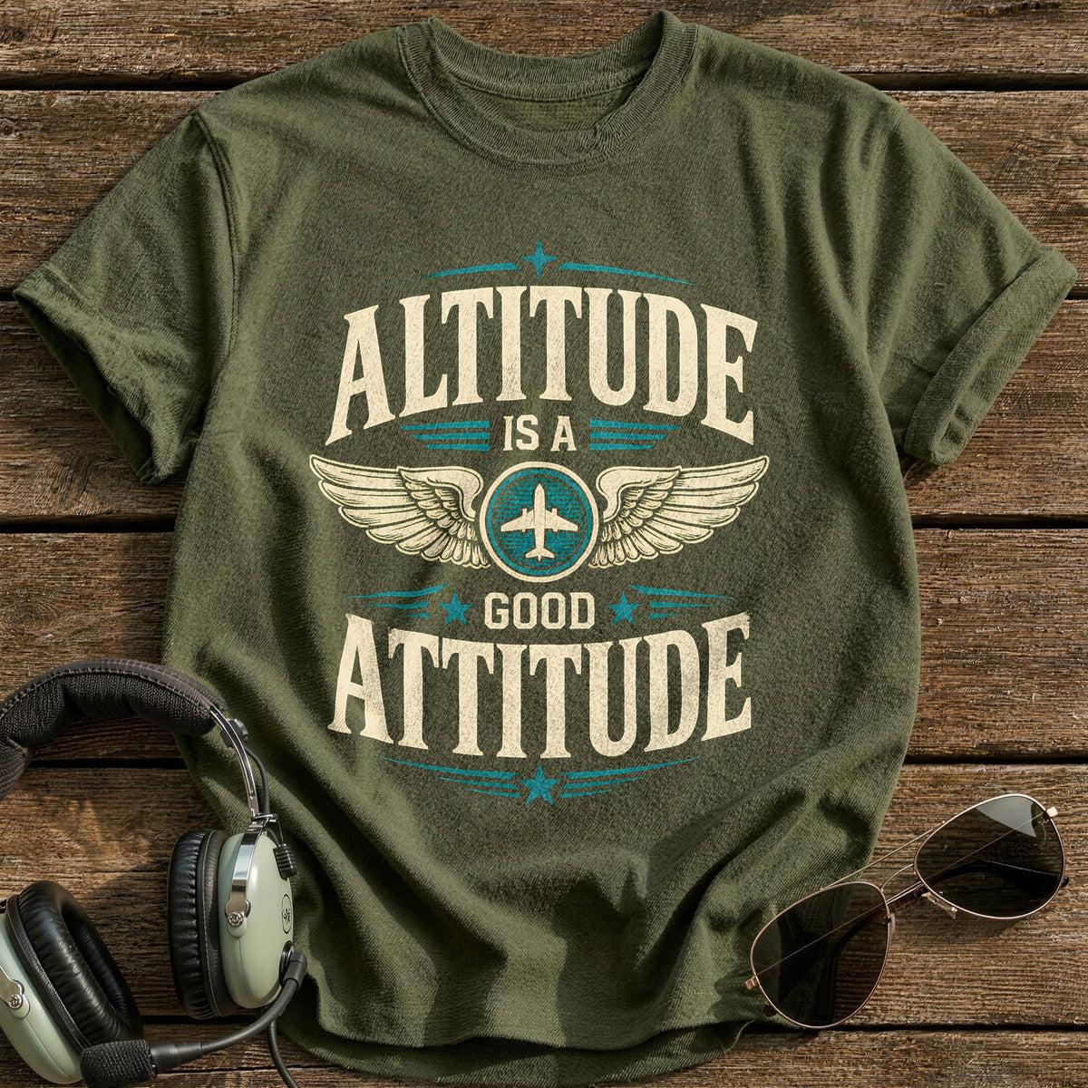 Altitude Attitude 85 T-Shirt - Military Green
