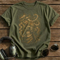 Biplane Dogfight 93 T-Shirt - Military Green