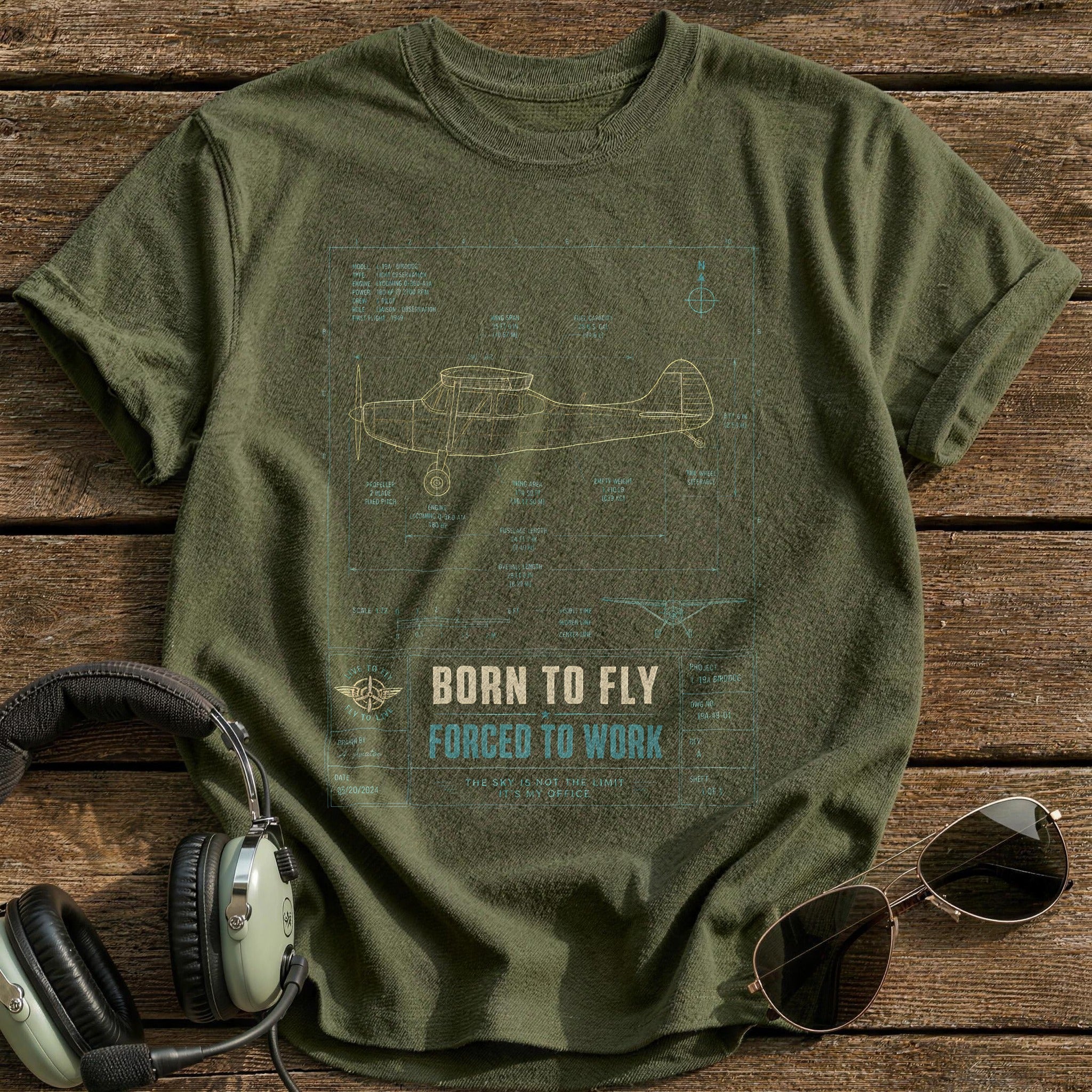 Blueprint Schematic 30 - Military Green