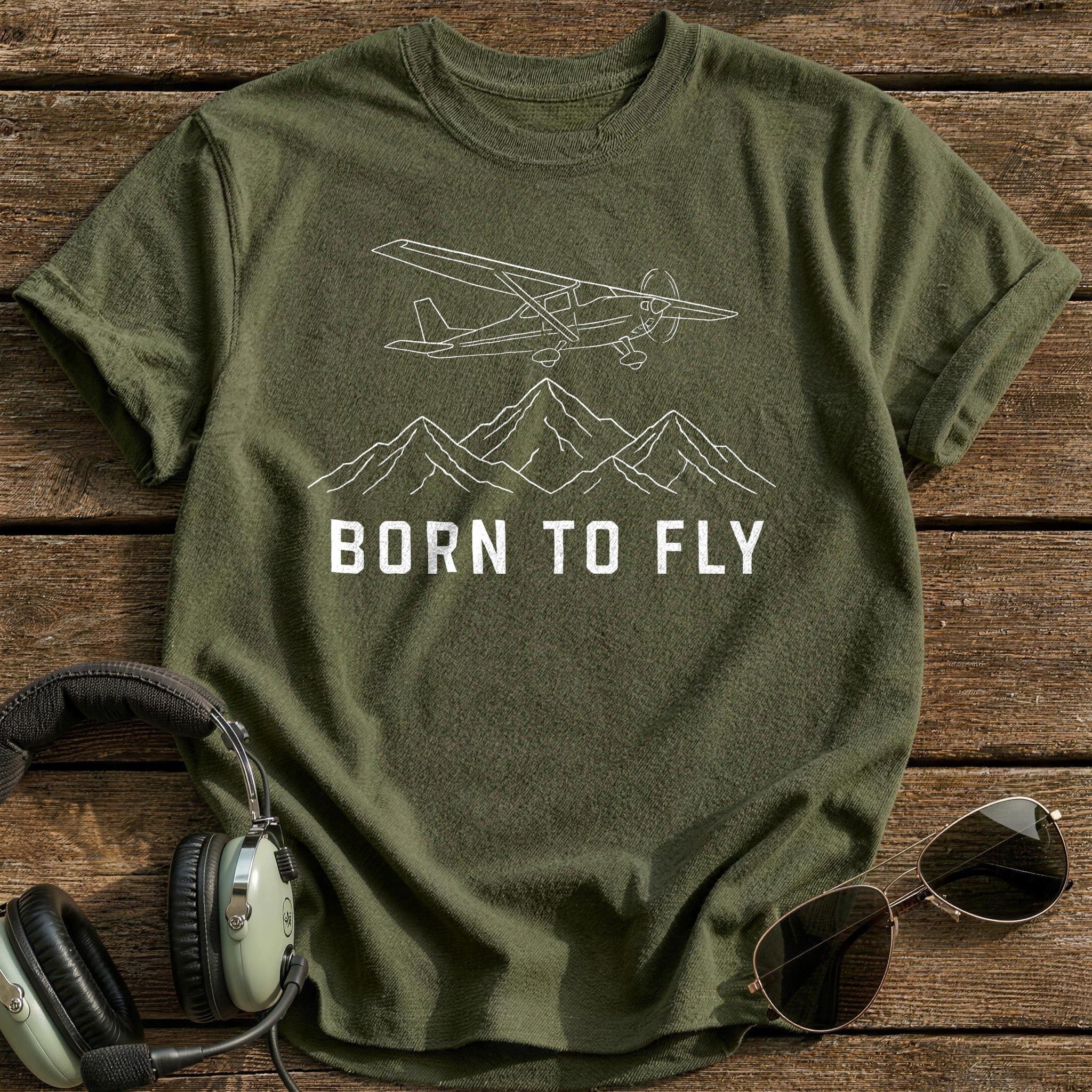 Born To Fly 99 T-Shirt - Military Green