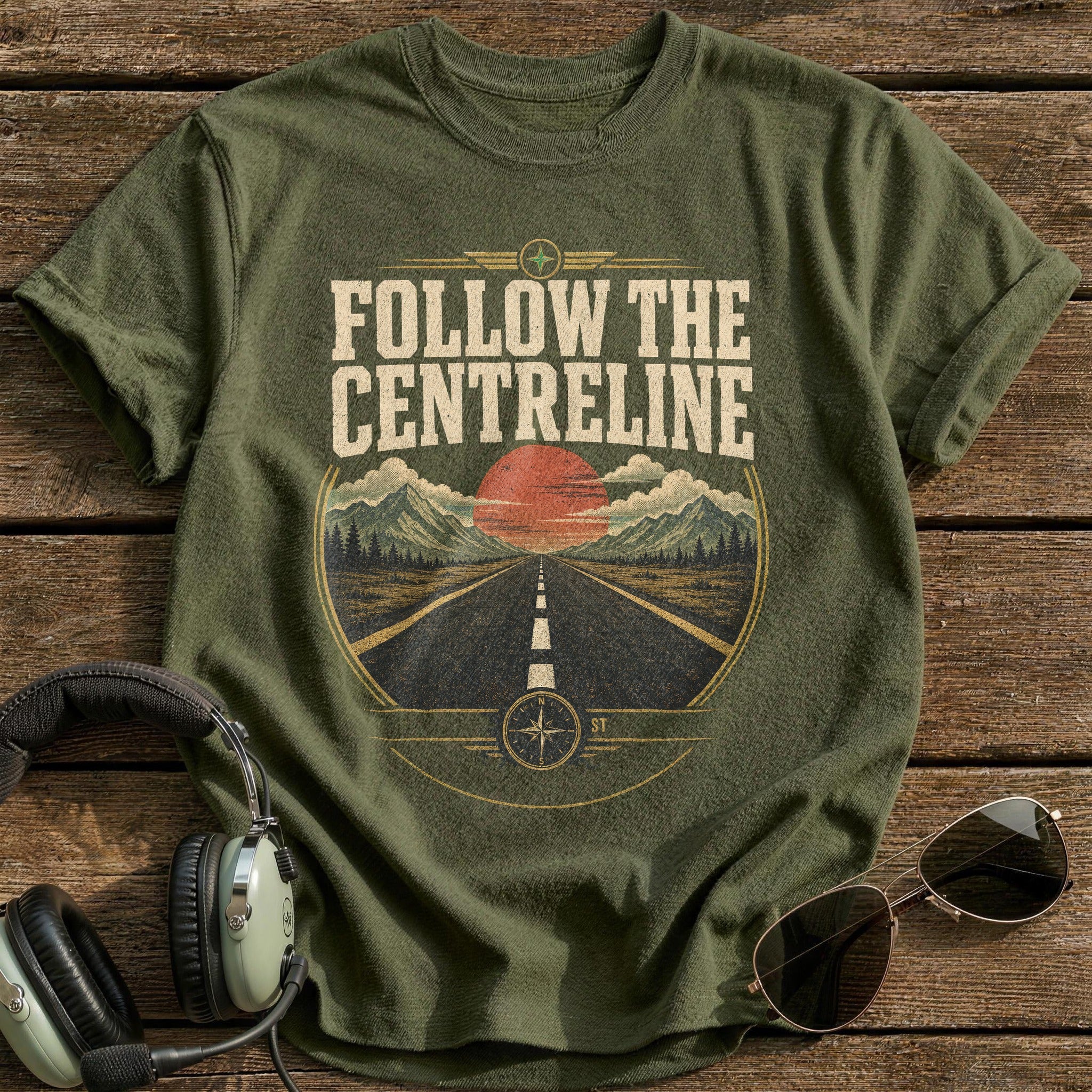 Centreline T-Shirt - Military Green