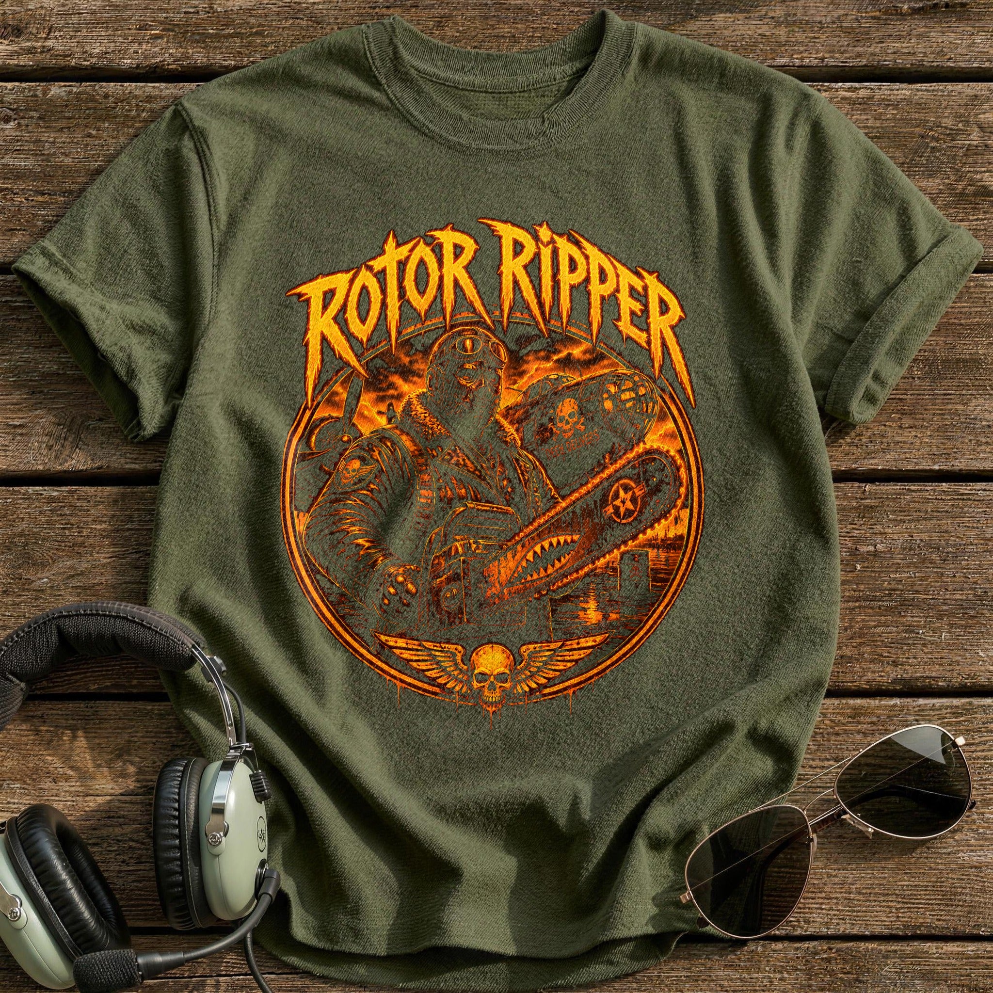 Chainsaw Metal 74 T-Shirt - Military Green