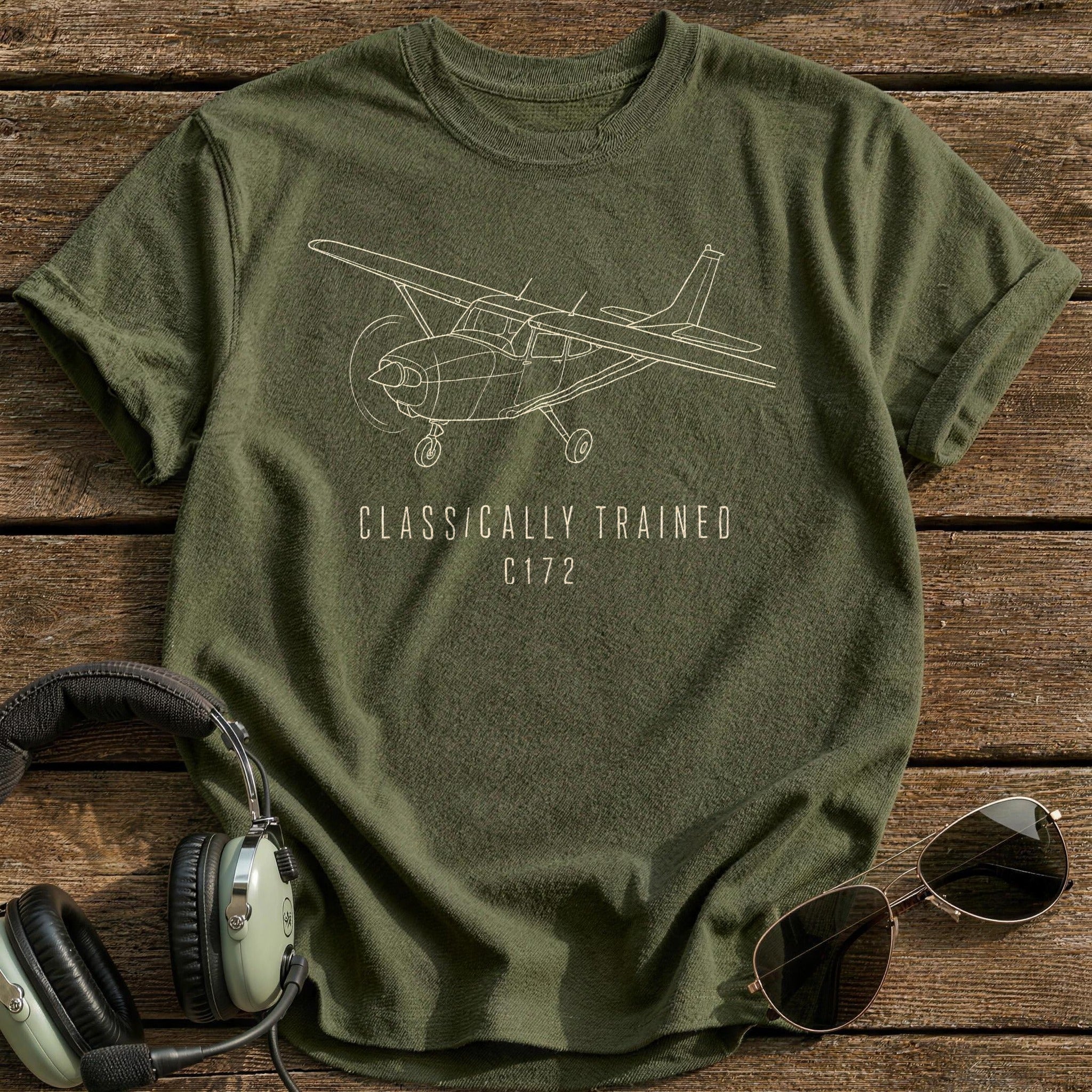 Classically Trained C172 T-Shirt - Military Green
