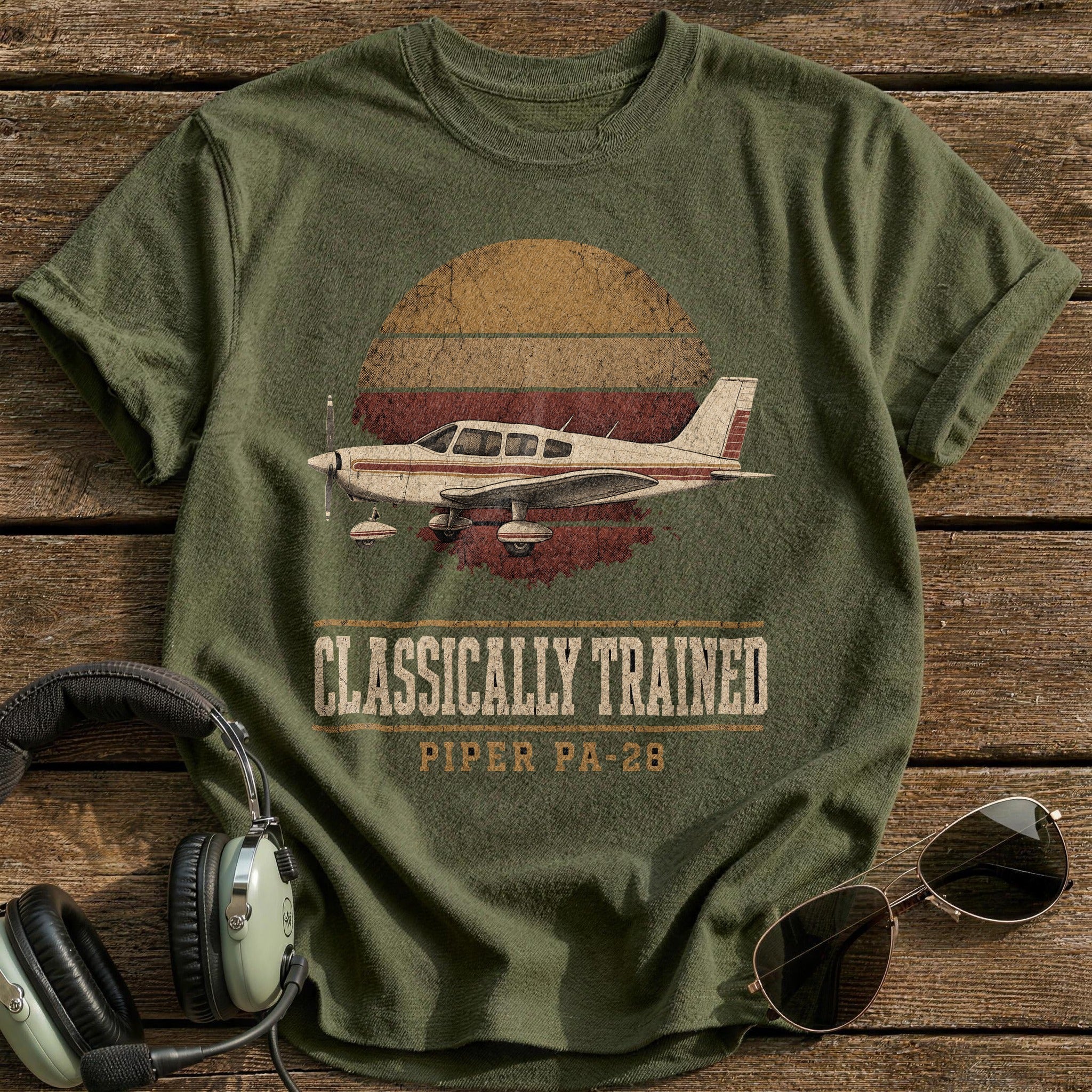 Classically Trained PA-28 T-Shirt - Military Green