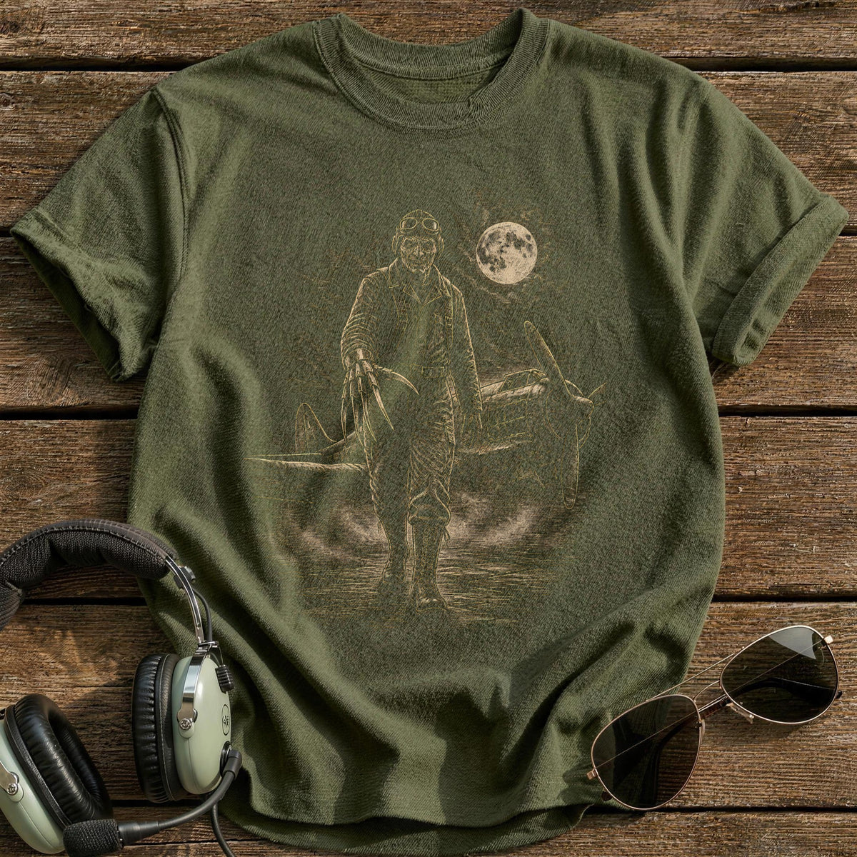 Clawed Scene 34 T-Shirt - Military Green