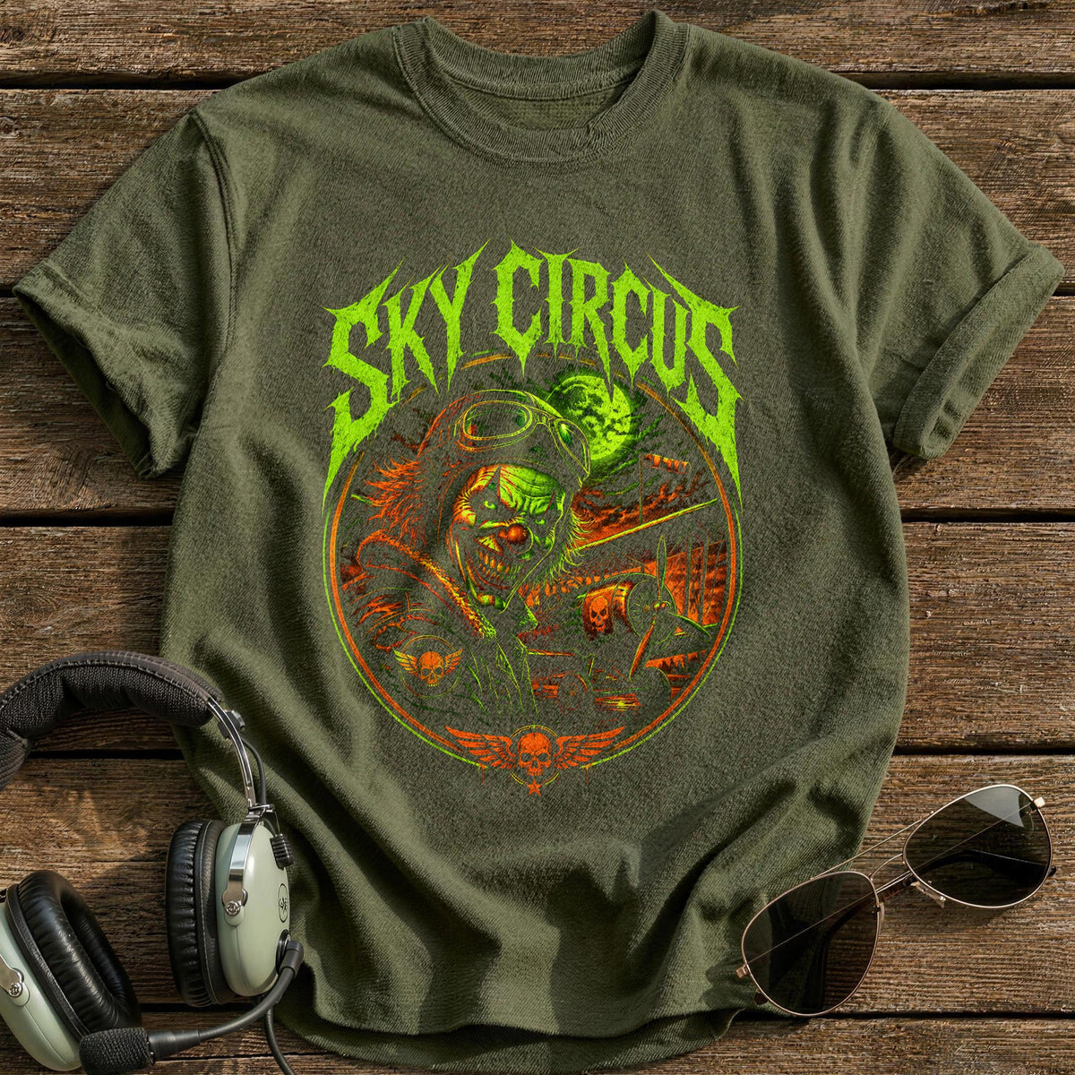 Clown Metal 53 T-Shirt - Military Green