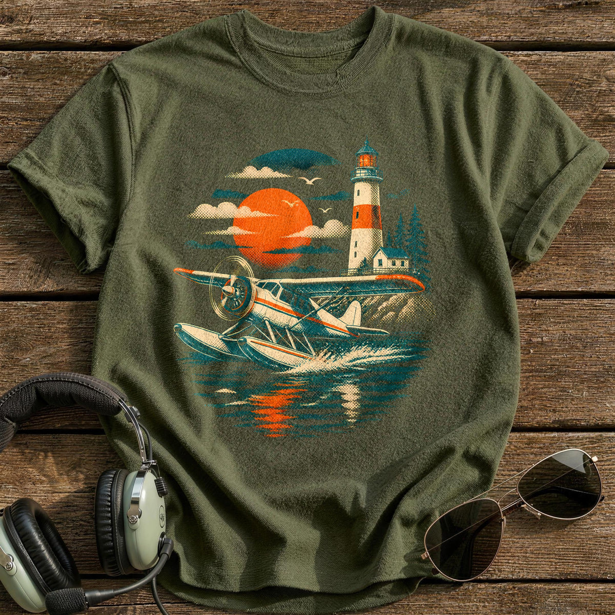 Coastal Amphibian T-Shirt - Military Green