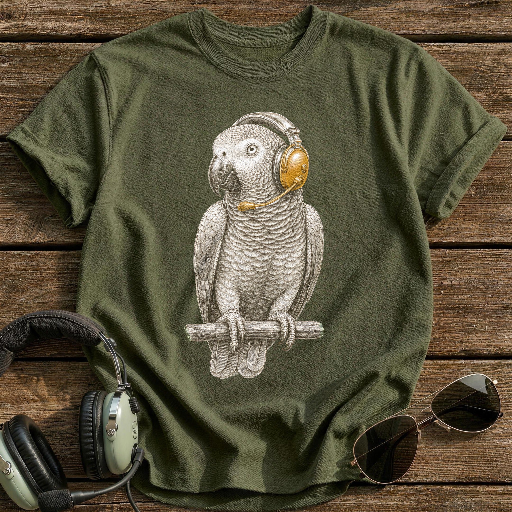 Comms Check T-Shirt - Military Green