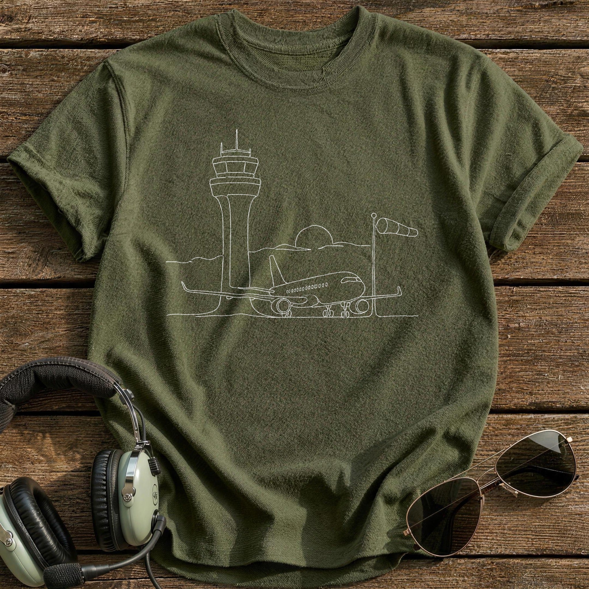 Control Tower Dusk 74 T-Shirt - Military Green