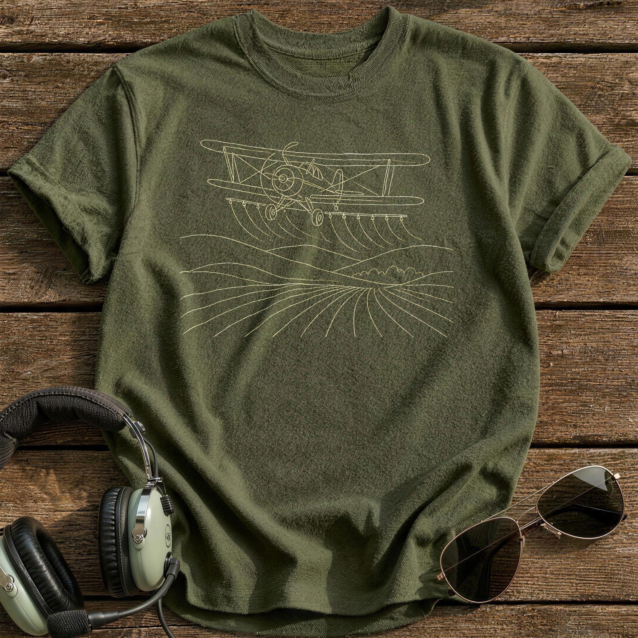 Crop Duster 22 T-Shirt - Military Green