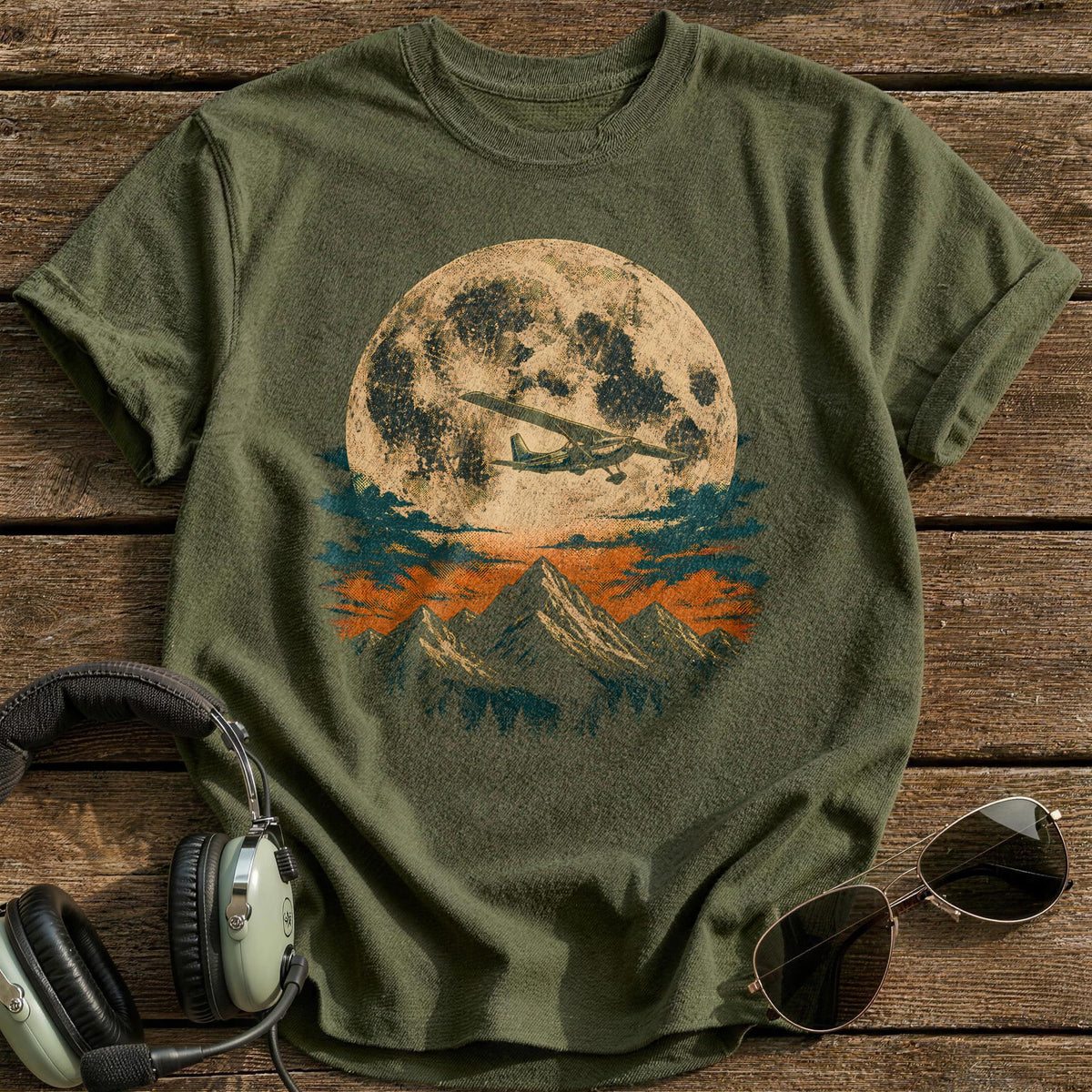 Desert Moon Glide T-Shirt - Military Green