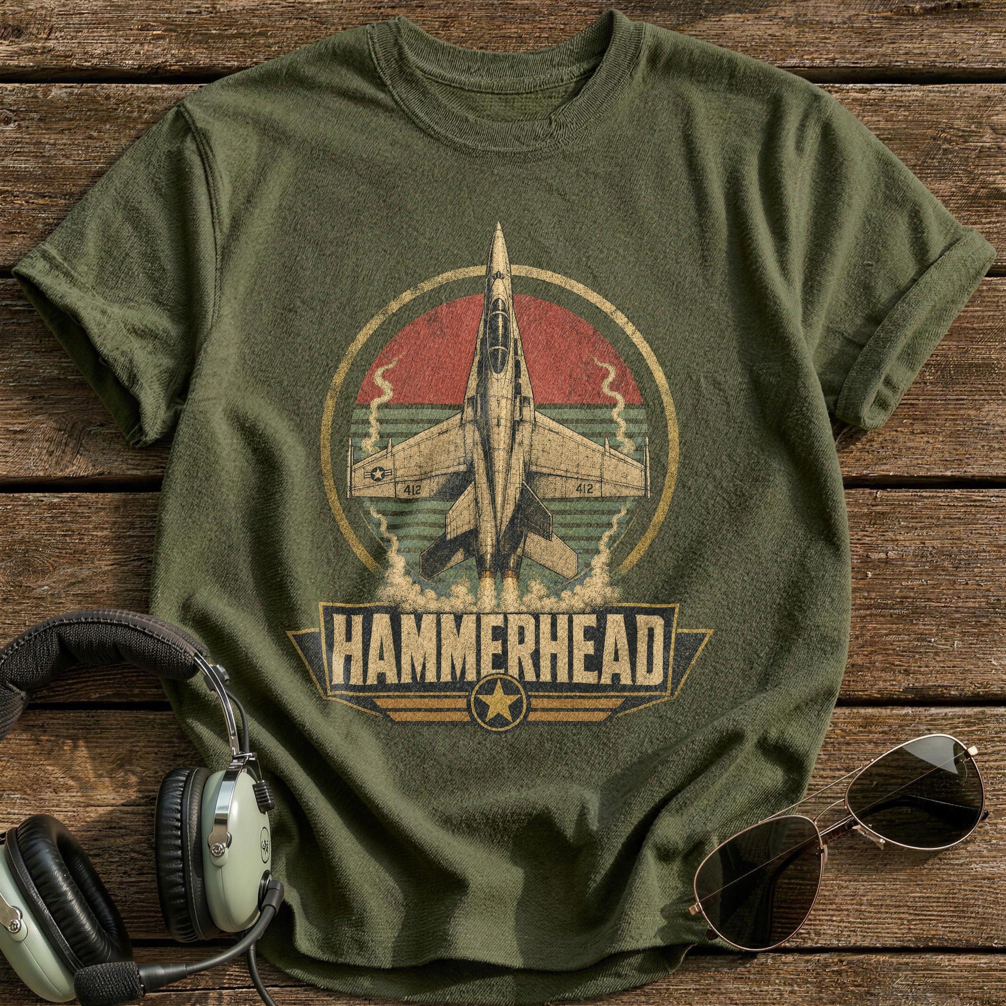 Dive and Recover T-Shirt - Military Green