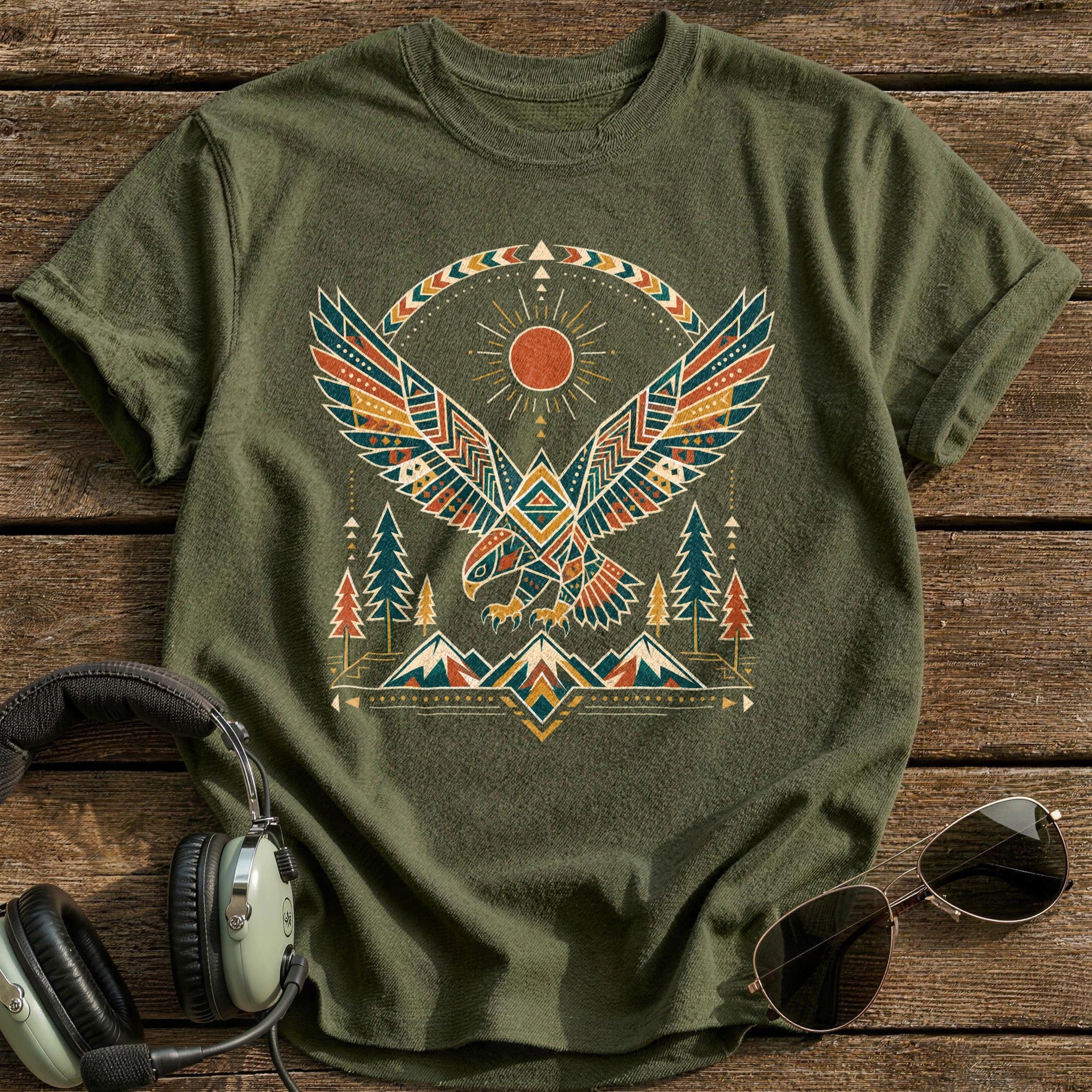 Diving Chevron - Military Green