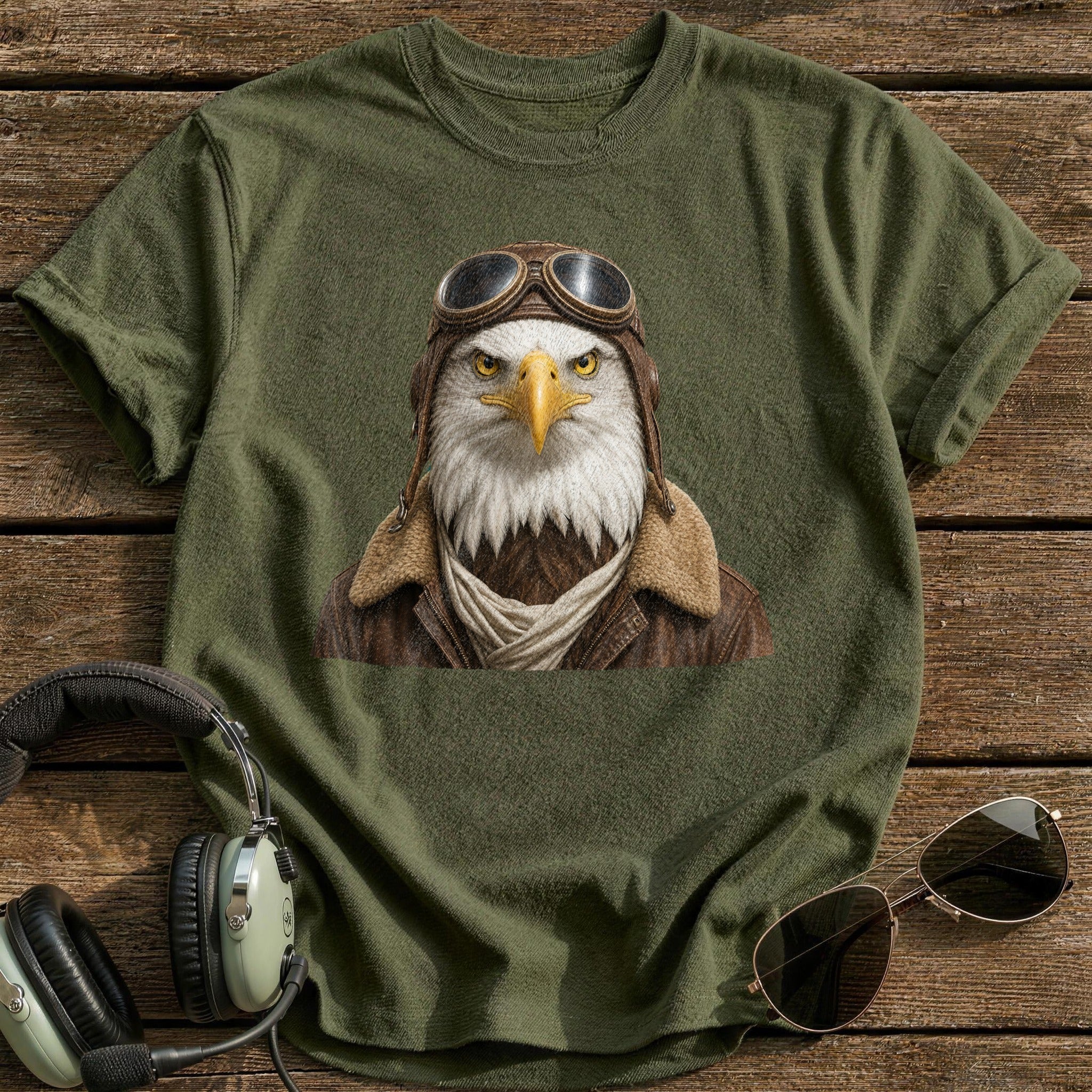 Eagle At Altitude - Military Green