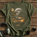 Eagle Biplane Sunset T-Shirt - Military Green