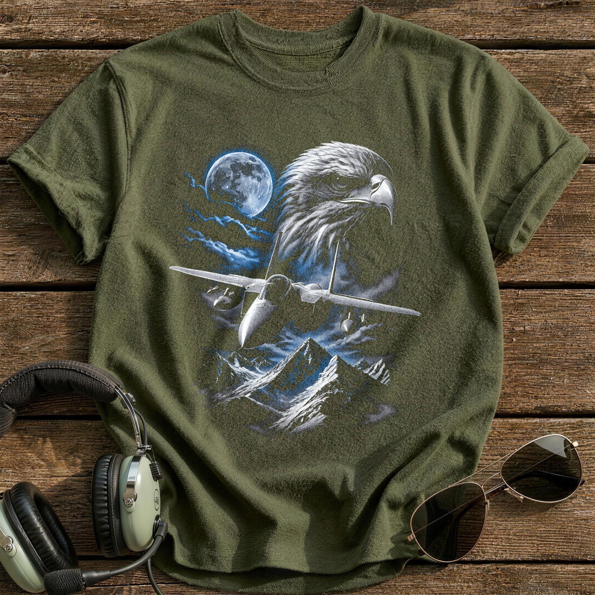Eagle Jet Mountains T-Shirt - Military Green