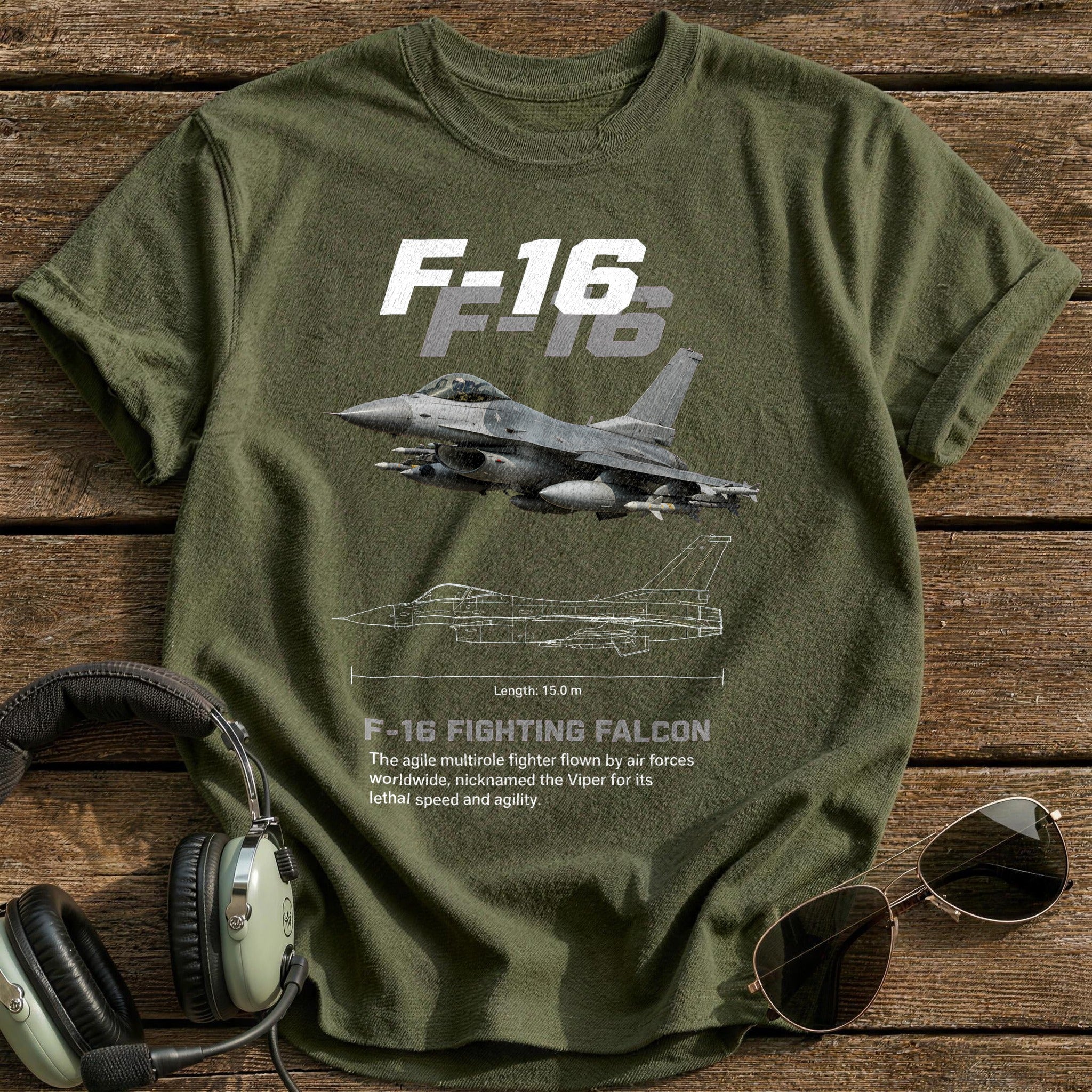 F16 15 T-Shirt - Military Green