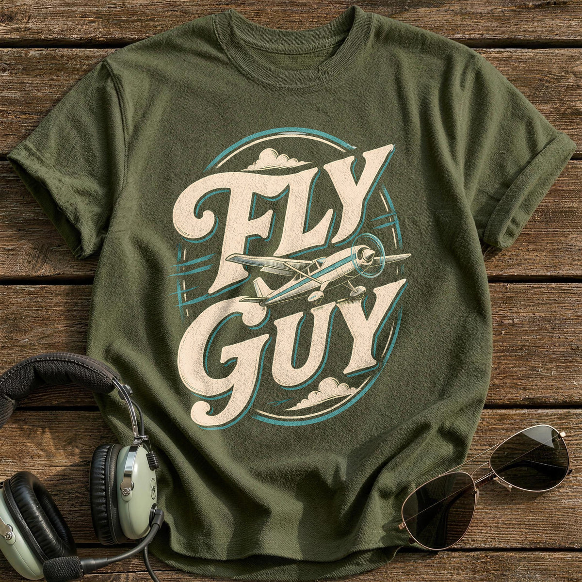 Fly Guy 22 T-Shirt - Military Green