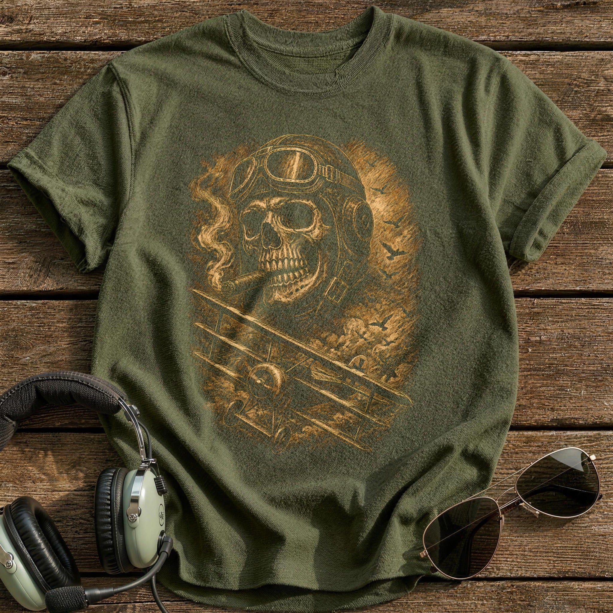Fokker Triplane 93 T-Shirt - Military Green