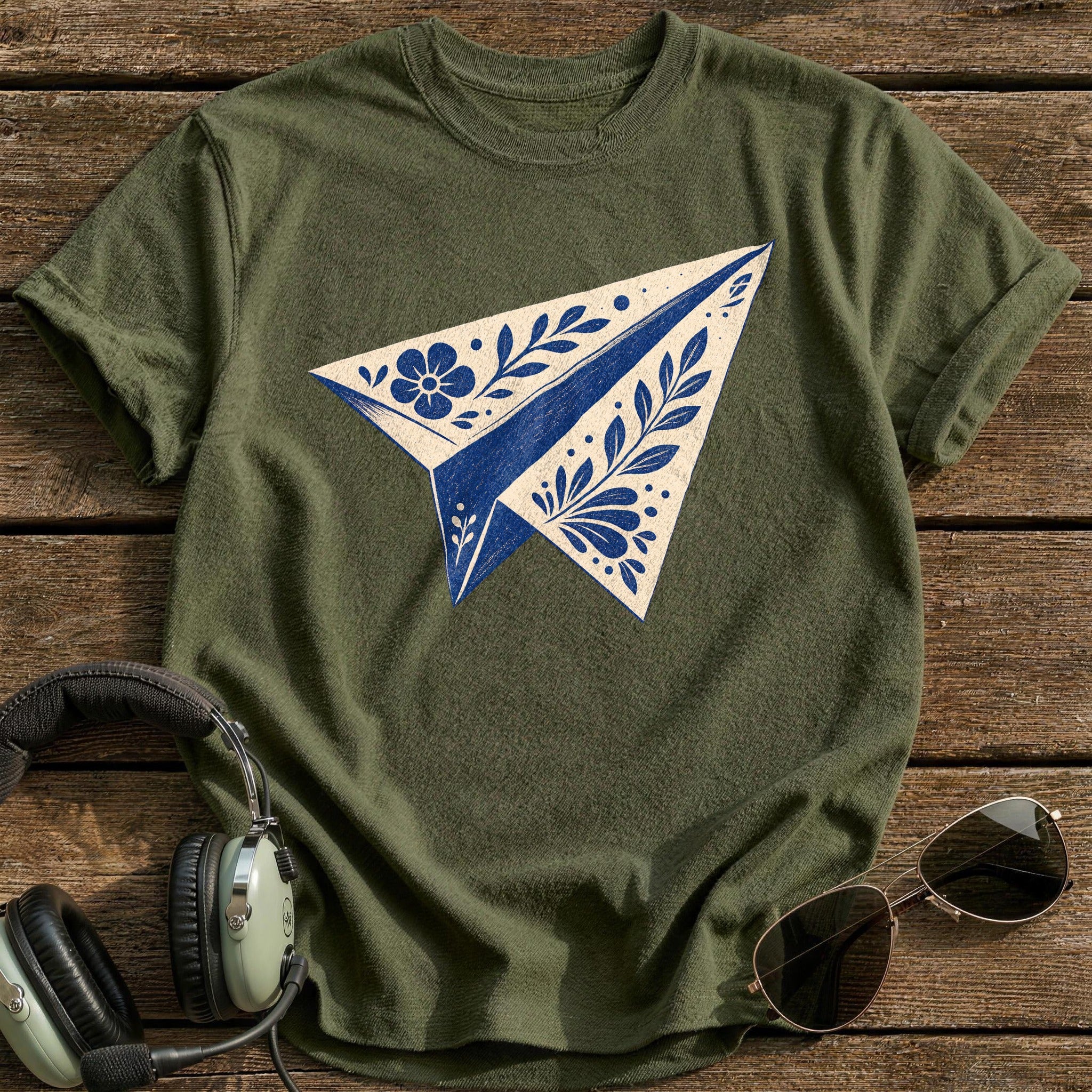 Folded Flight T-Shirt - Military Green