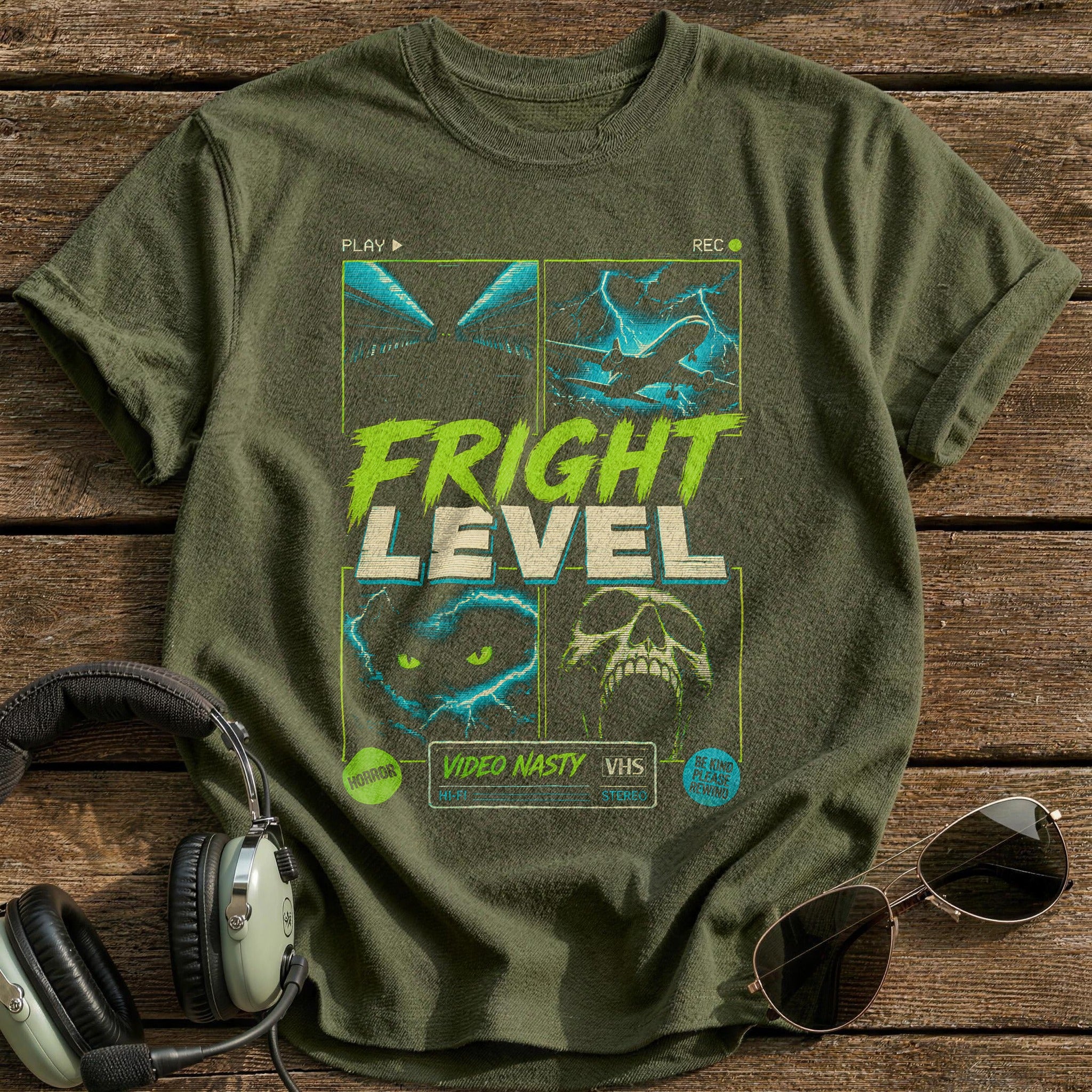 Fright Level 14 T-Shirt - Military Green