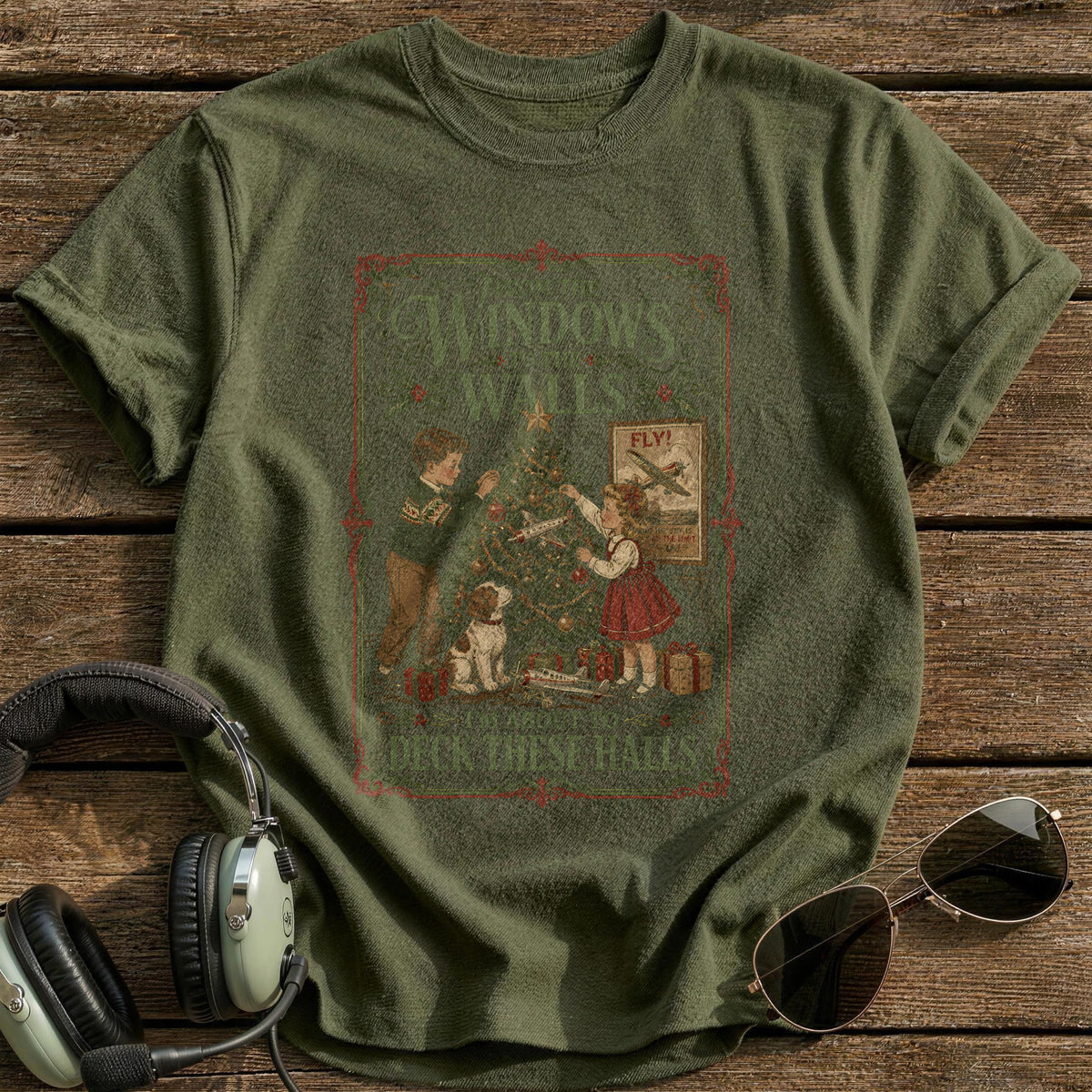 From The Windows To The Walls 62 T-Shirt - Military Green