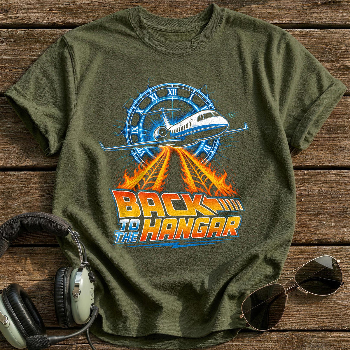 Full Throttle Hangar T-Shirt - Military Green