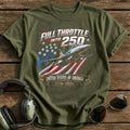 Full Throttle Into 250 T-Shirt - Military Green
