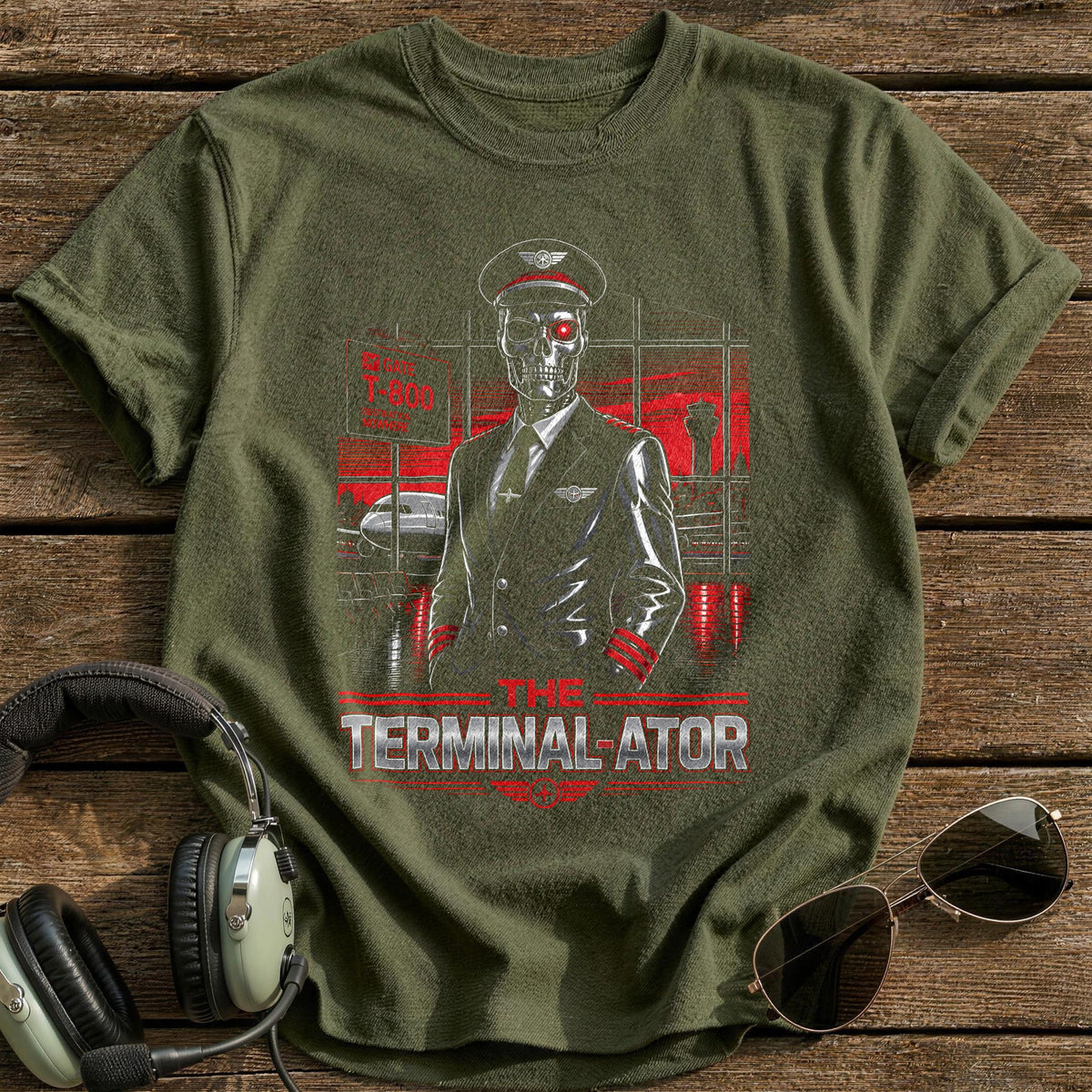 Gate Agent T-Shirt - Military Green