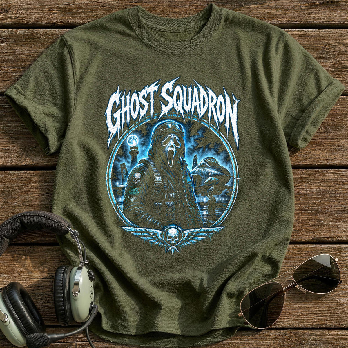 Ghost Squadron 72 T-Shirt - Military Green