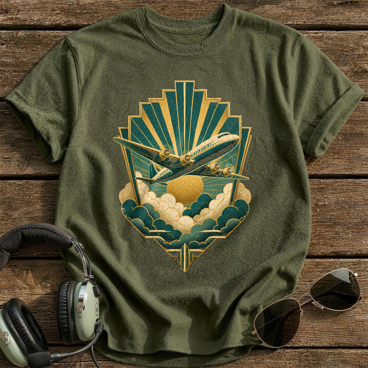 Golden Hour Formation T-Shirt - Military Green