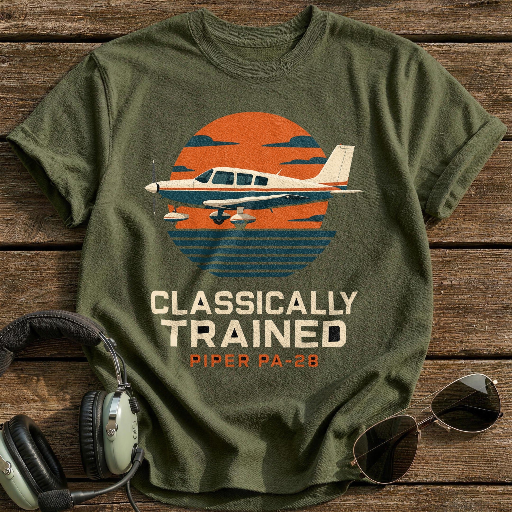 Golden Hour Trainer T-Shirt - Military Green