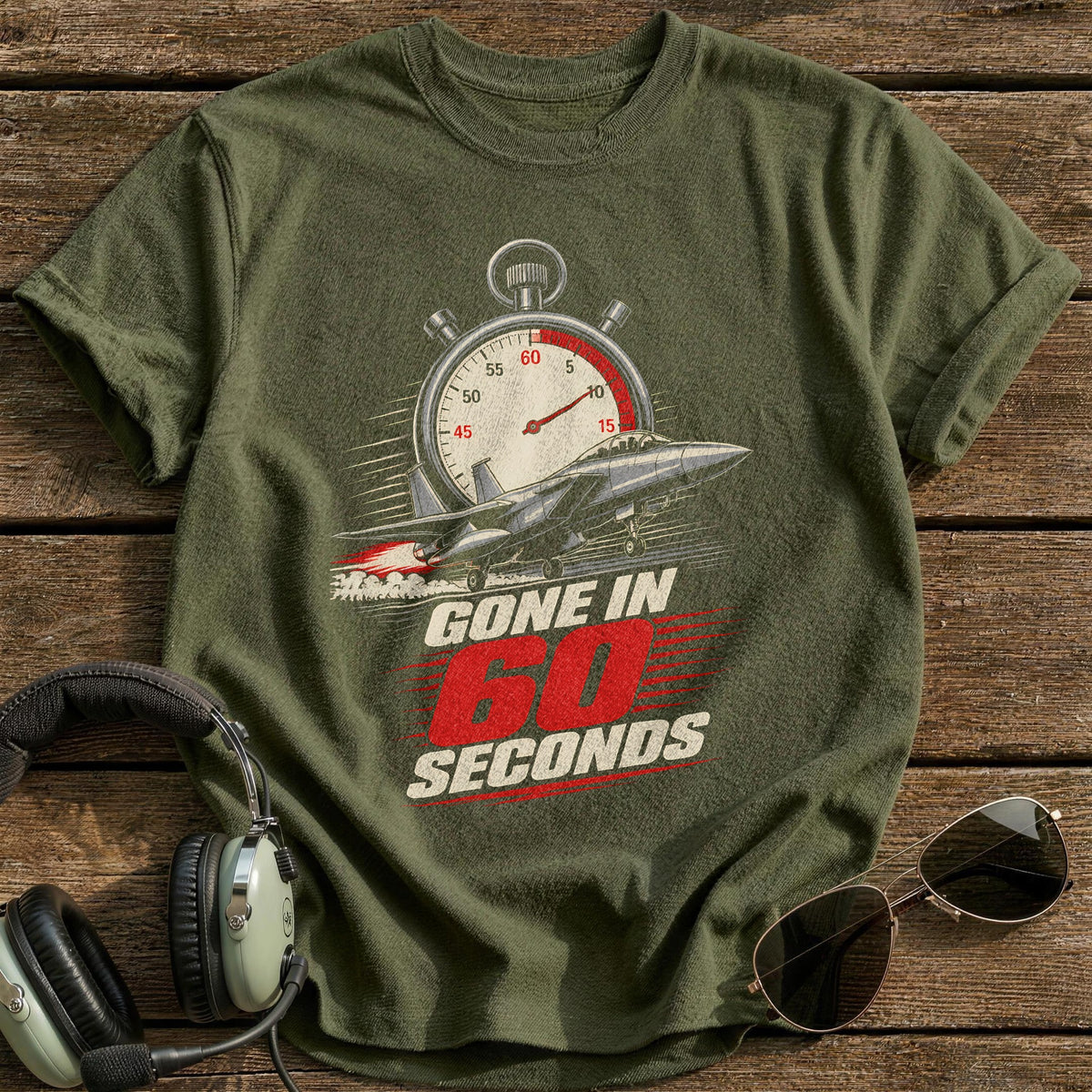 Gone In 60 Seconds T-Shirt - Military Green