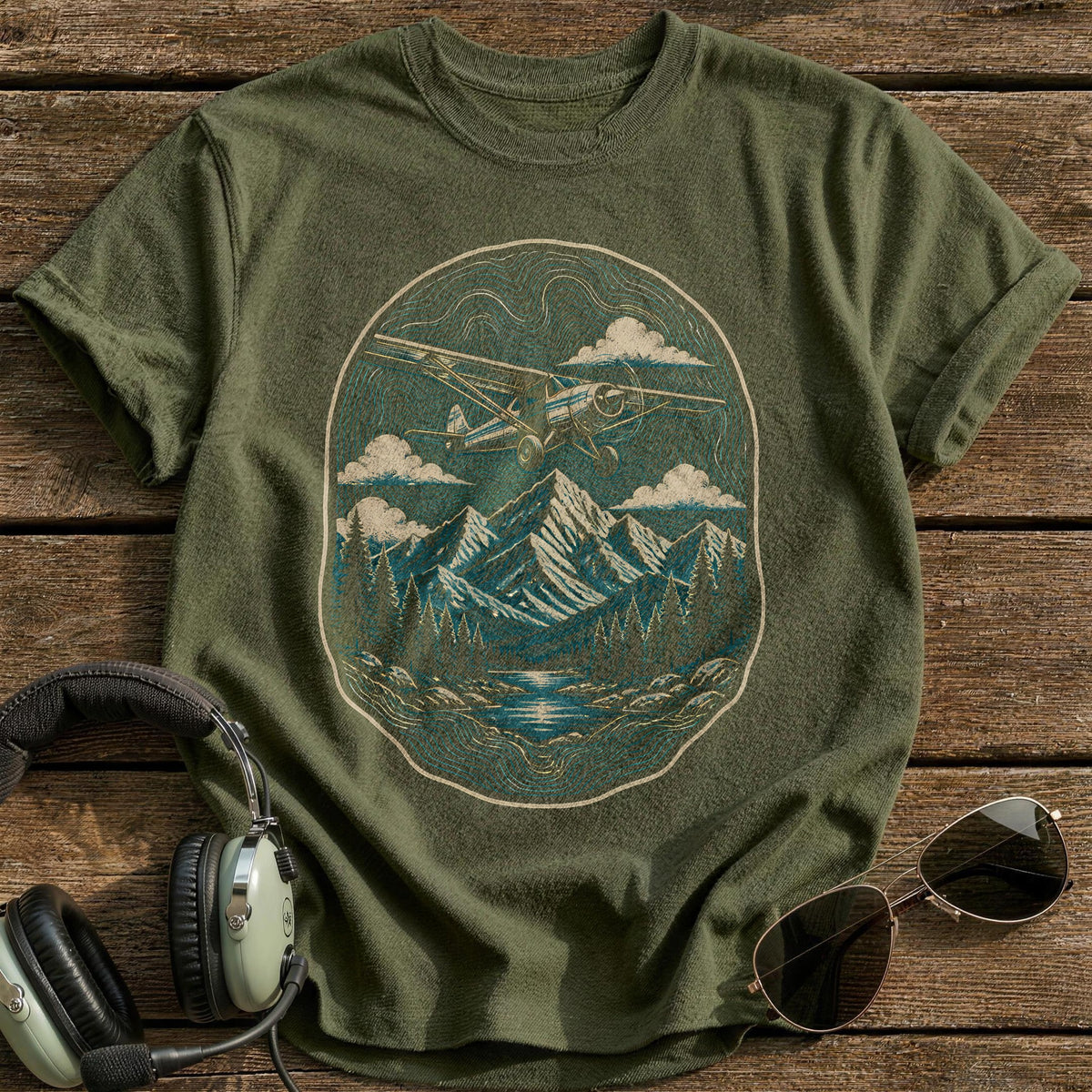 Gorpcore Bushplane 60 T-Shirt - Military Green