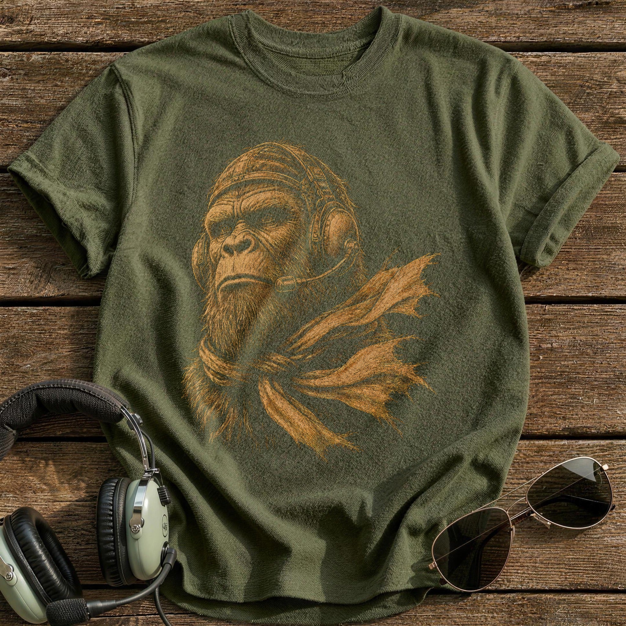Headset Silk Scarf 48 - Military Green