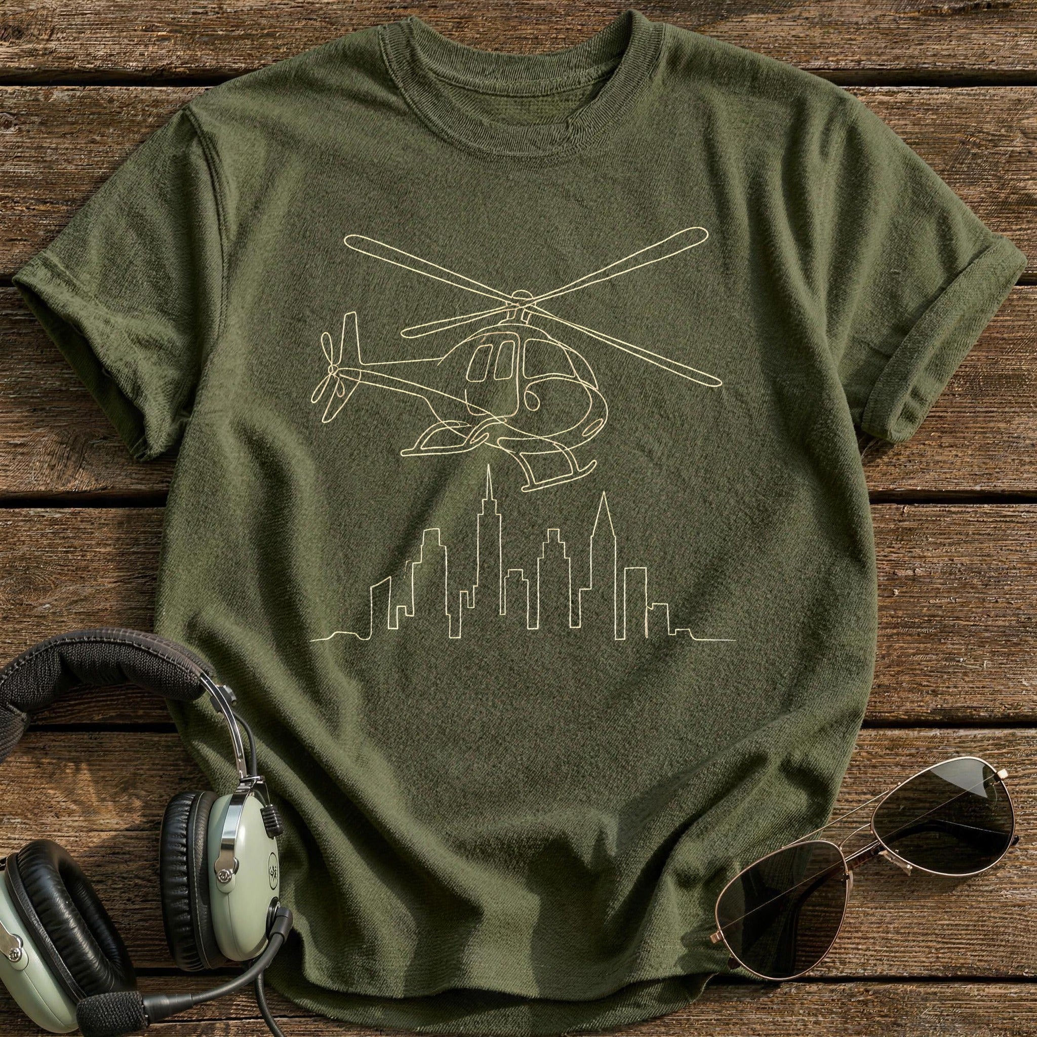 Helicopter City 86 T-Shirt - Military Green