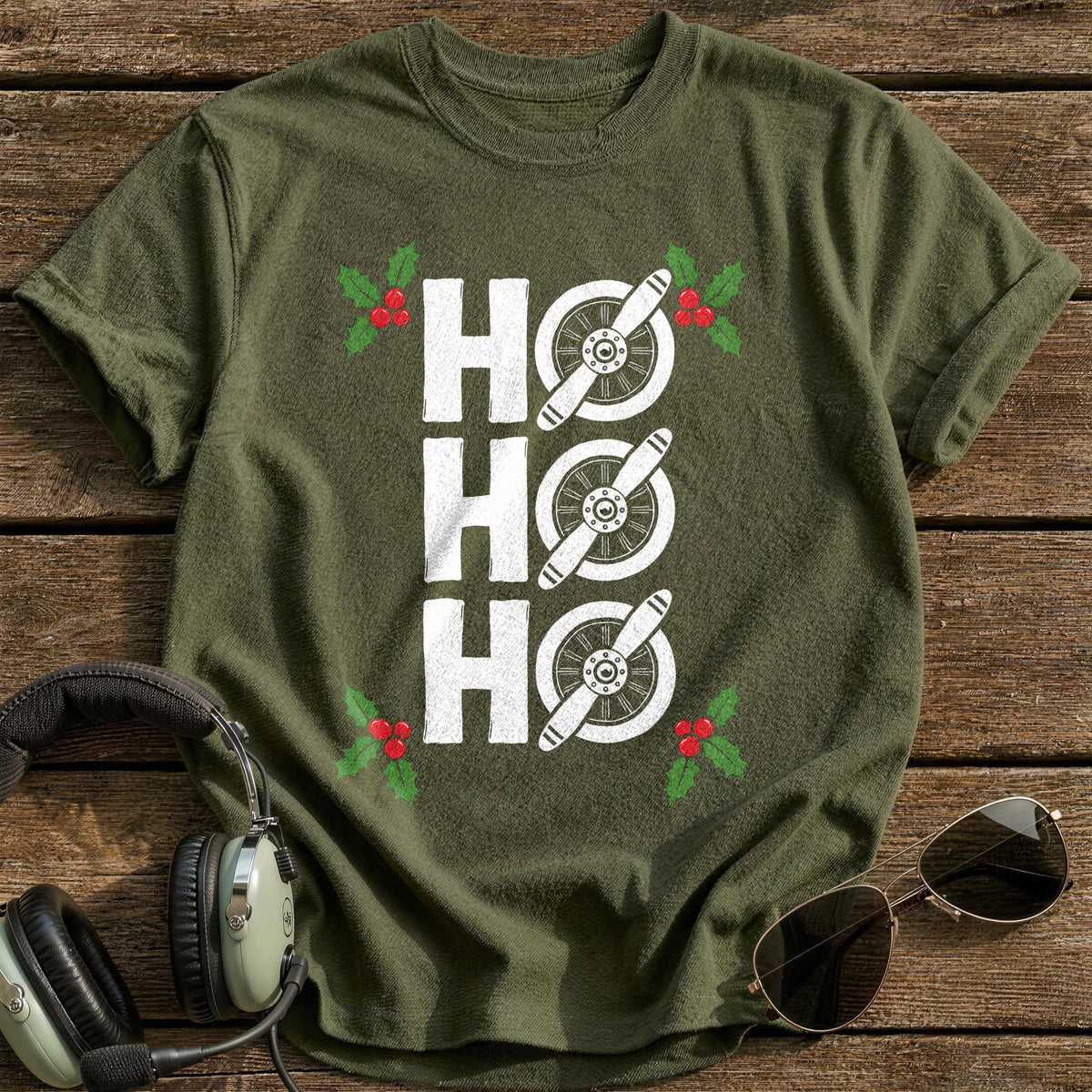 Ho Ho Ho 61 T-Shirt - Military Green