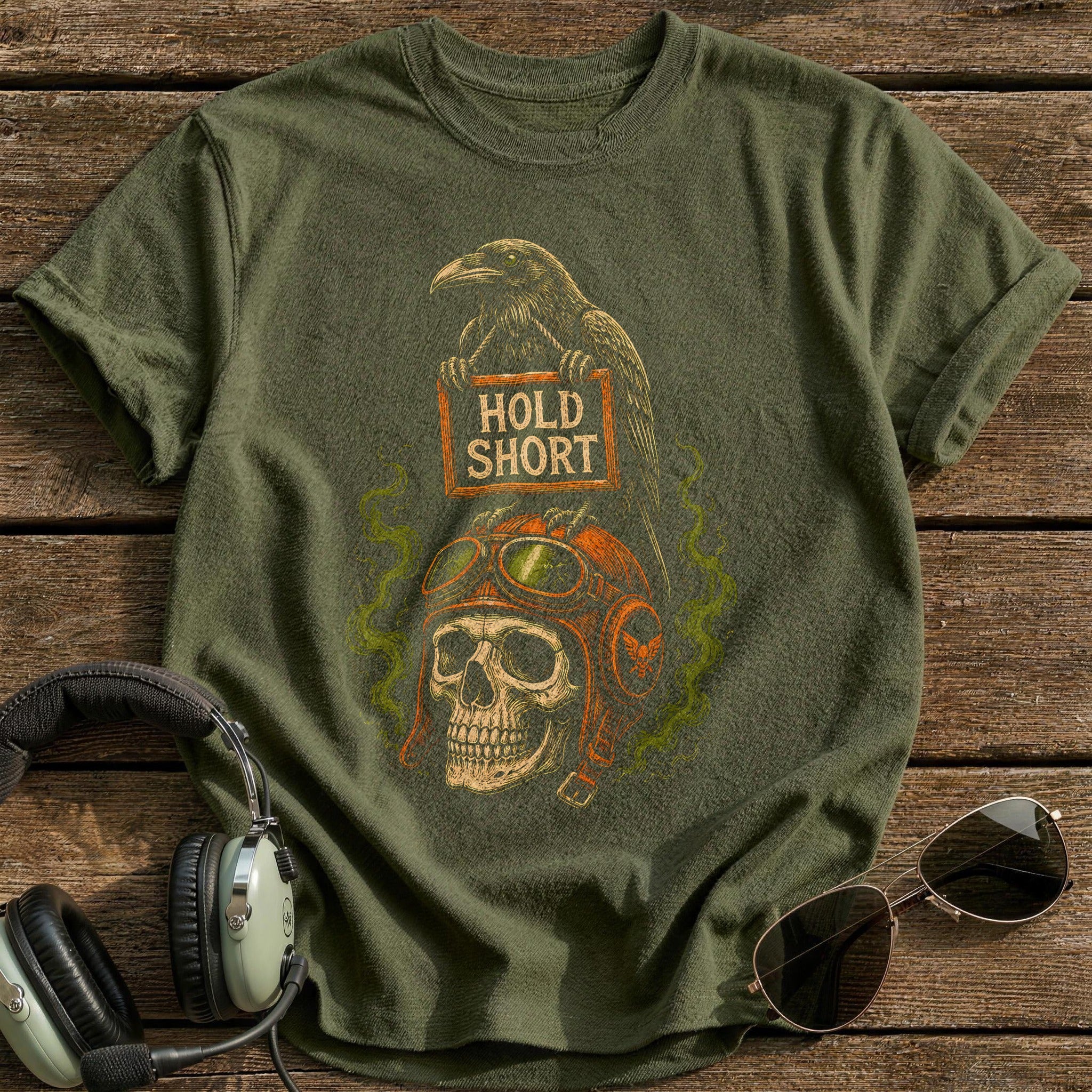 Hold Short Raven Skull 36 - Military Green