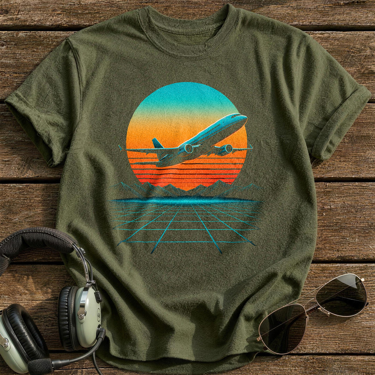 Horizon Jet Ascent T-Shirt - Military Green