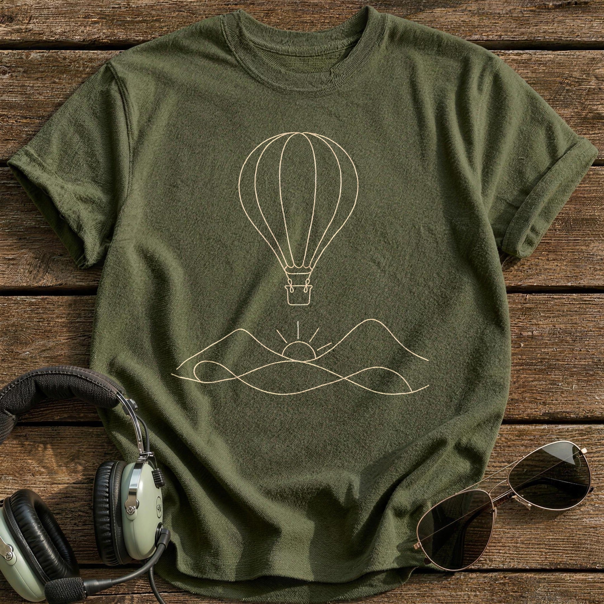 Hot Air Balloon 94 T-Shirt - Military Green