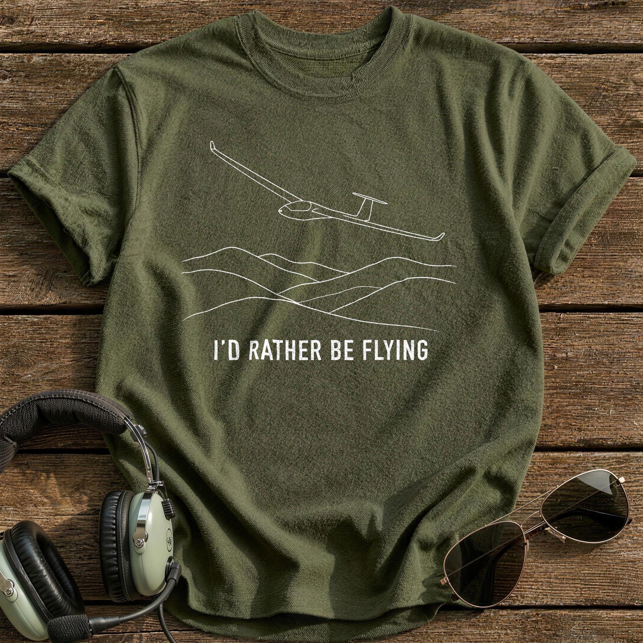 Id Rather Be Flying 83 T-Shirt - Military Green