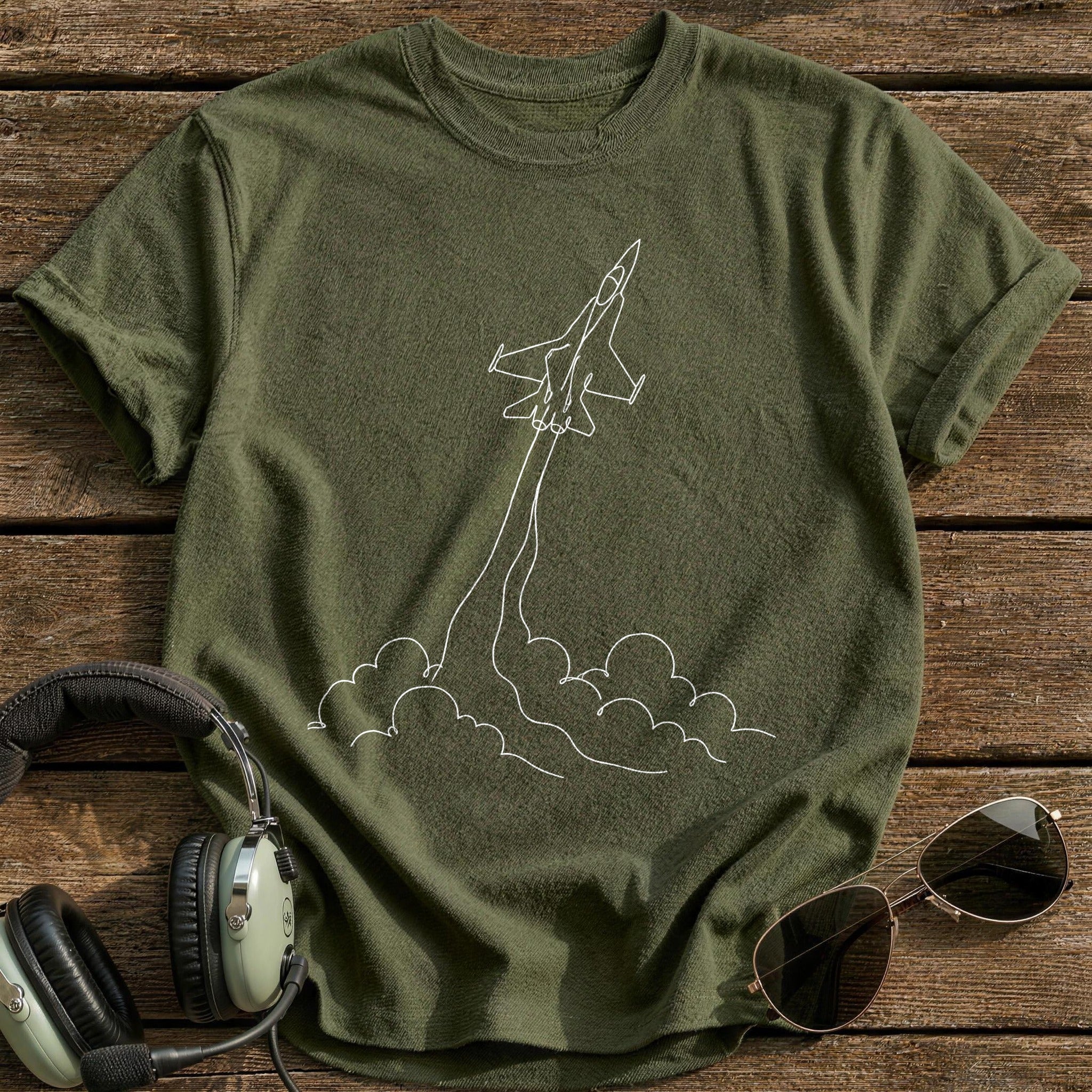 Jet Contrail 67 T-Shirt - Military Green