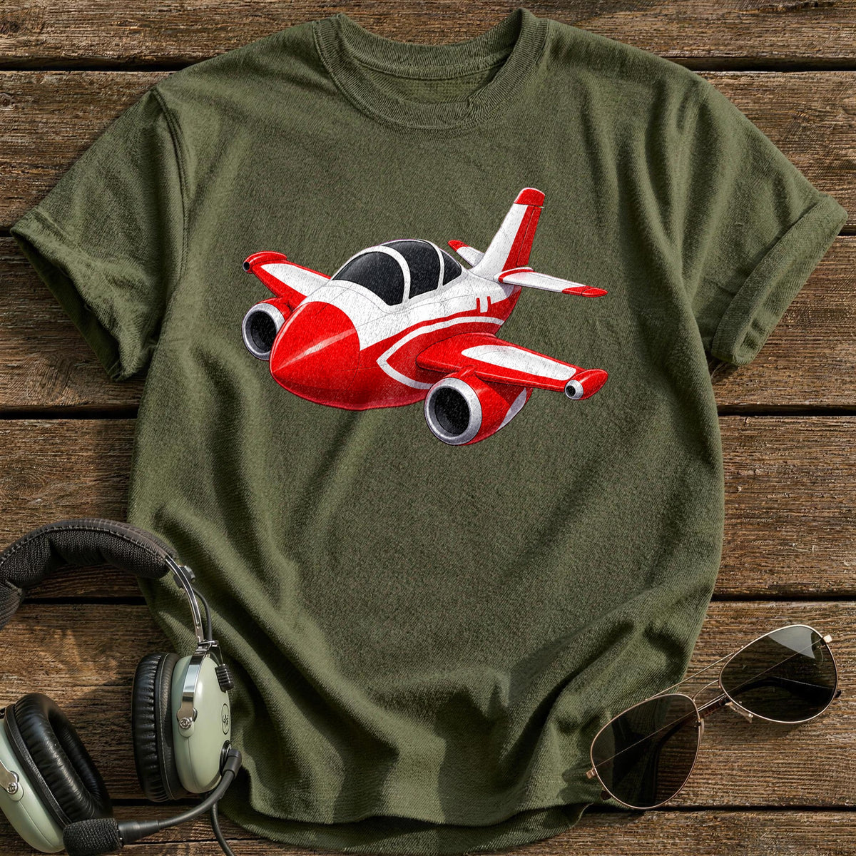Jet Trainer 14 T-Shirt - Military Green