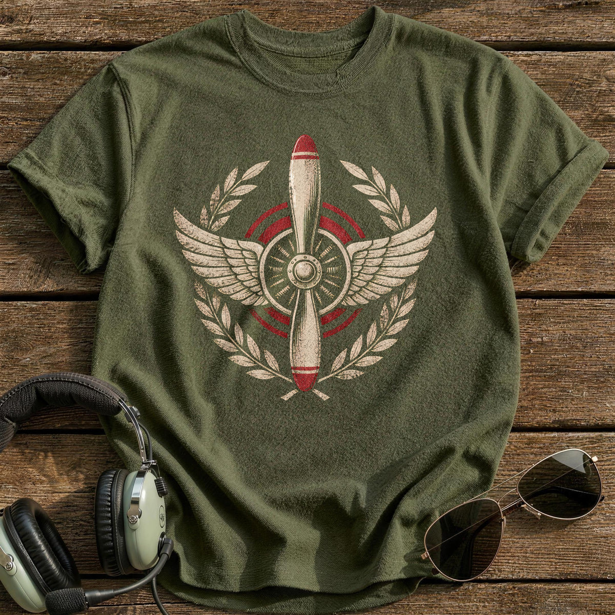 Laurel Squadron T-Shirt - Military Green
