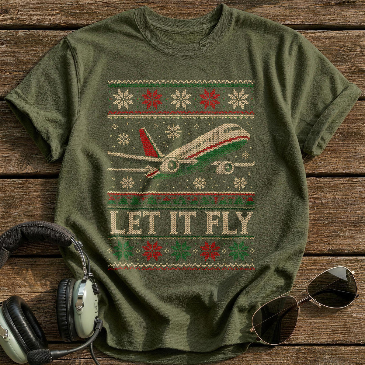Let It Fly 38 T-Shirt - Military Green