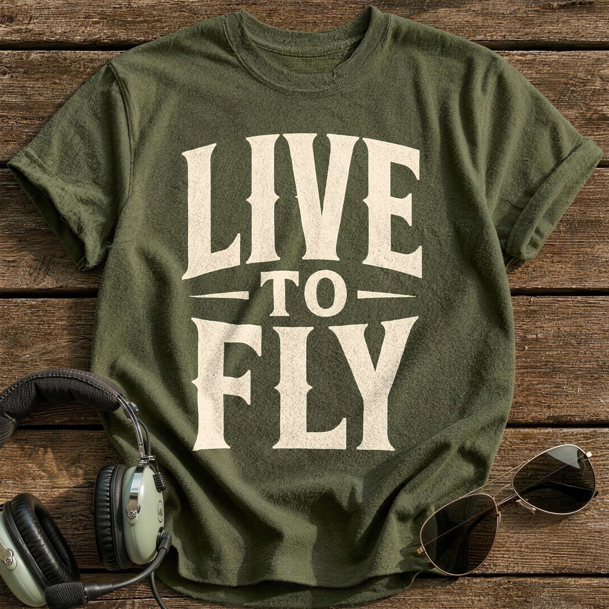 Live To Fly - Military Green