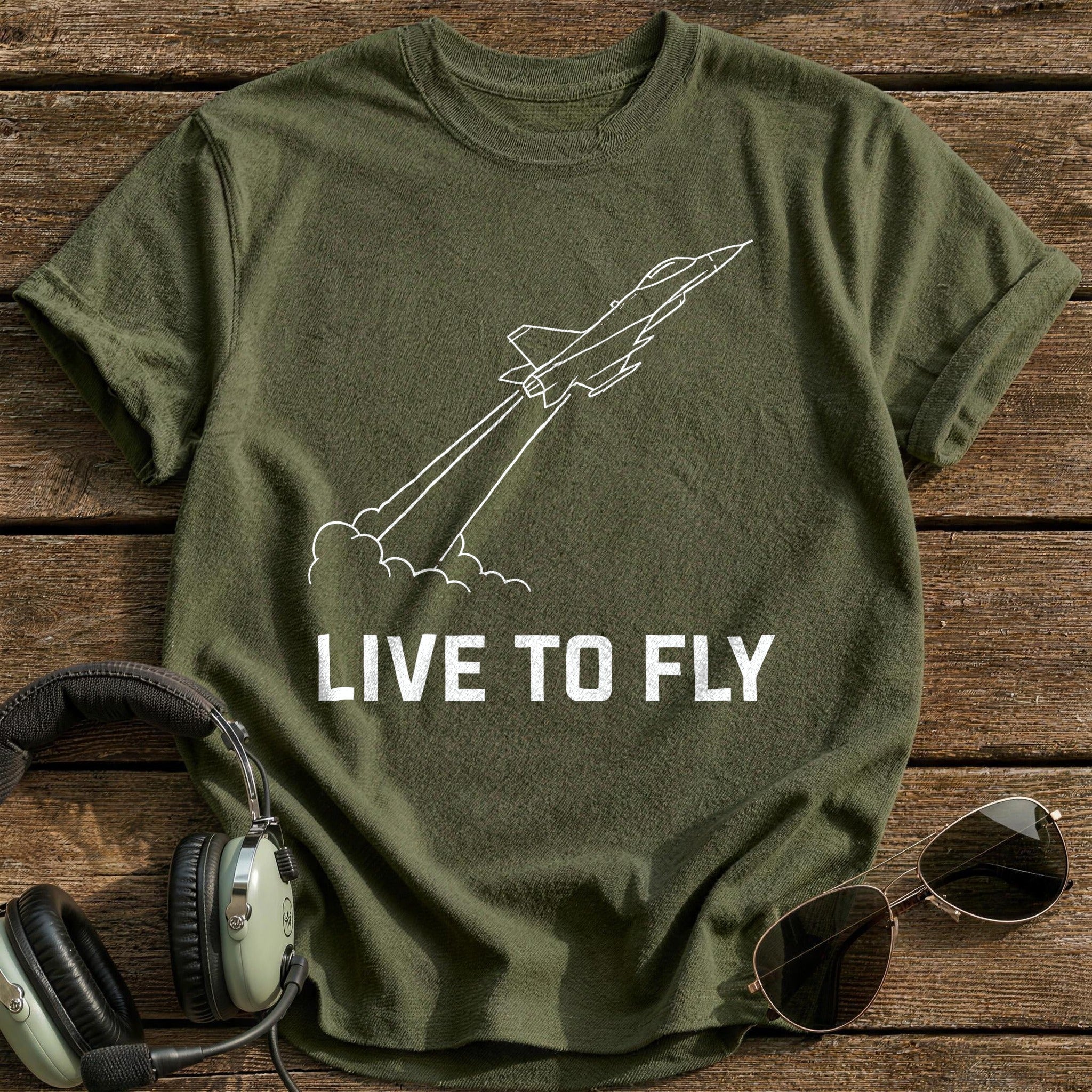 Live To Fly 97 T-Shirt - Military Green