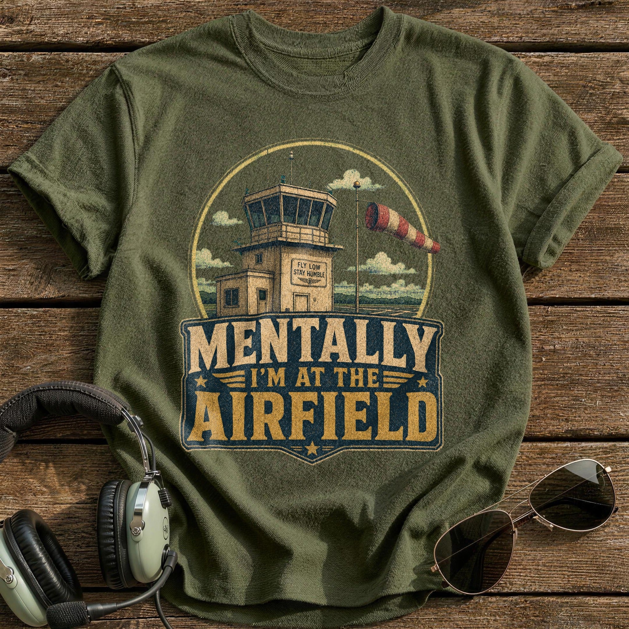 Mentally Grounded Here - Military Green